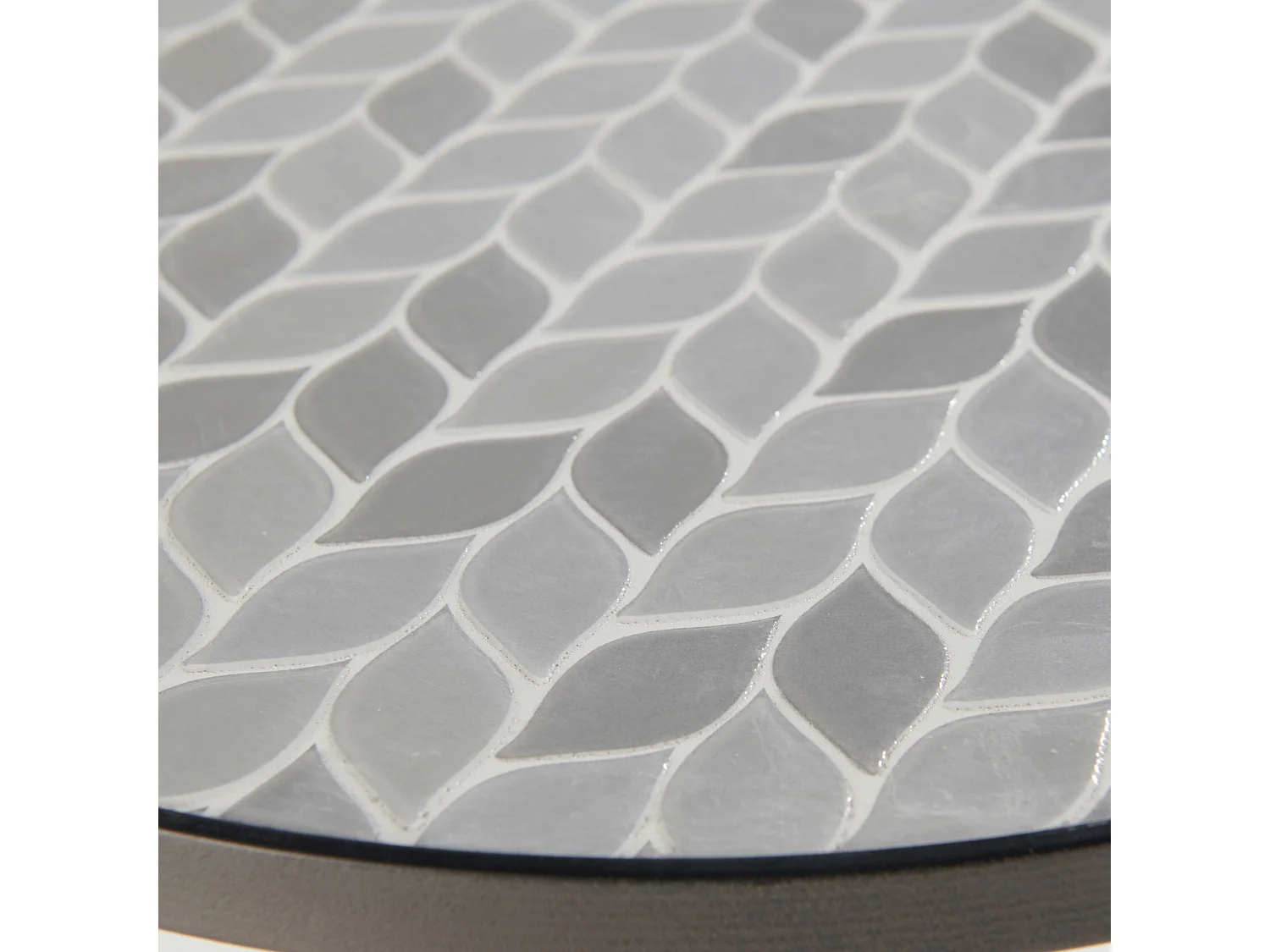 Ronde salontafel met keramisch patroon