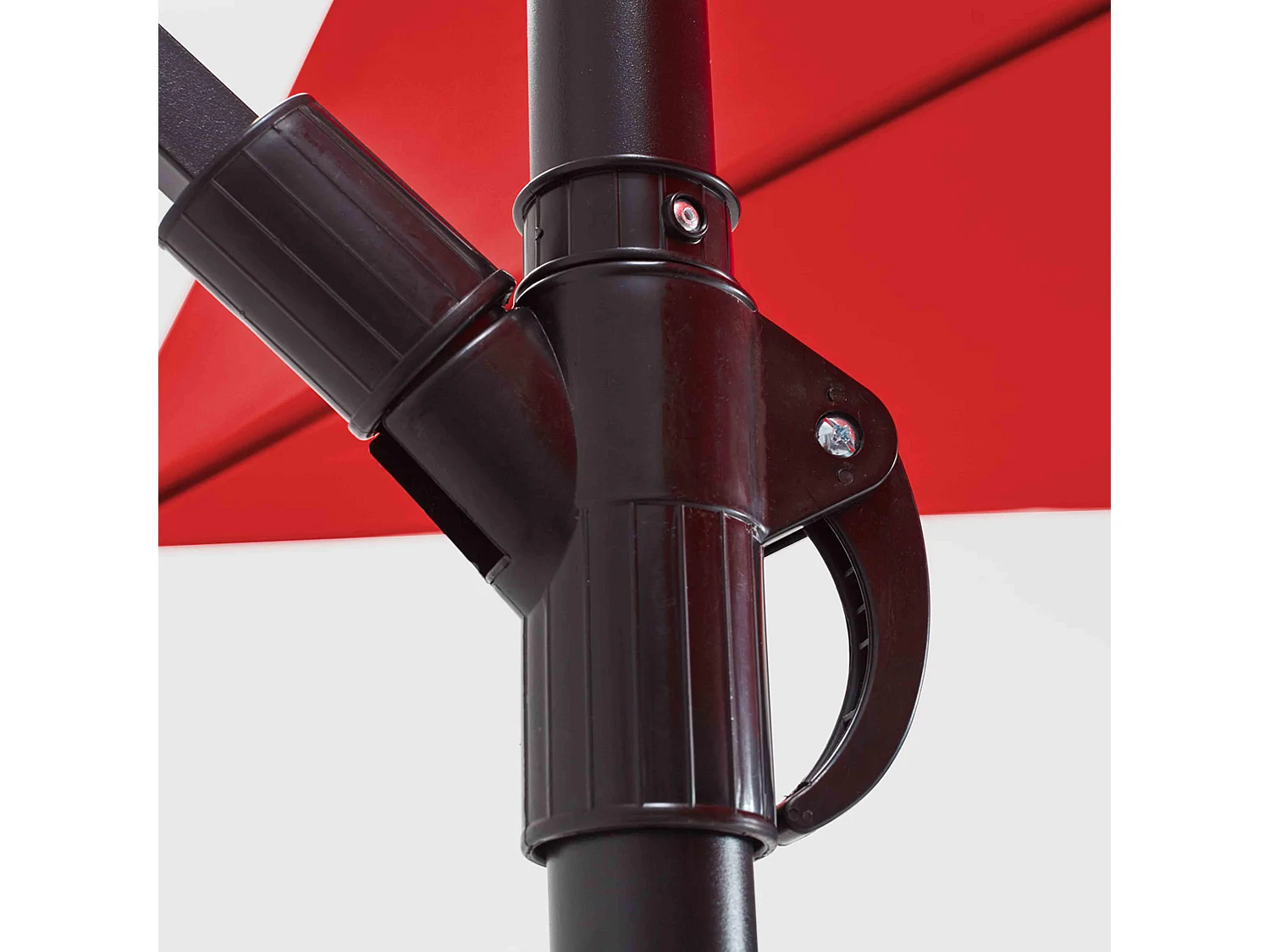 Parasol déporté 3x3m acier rouge - Genova