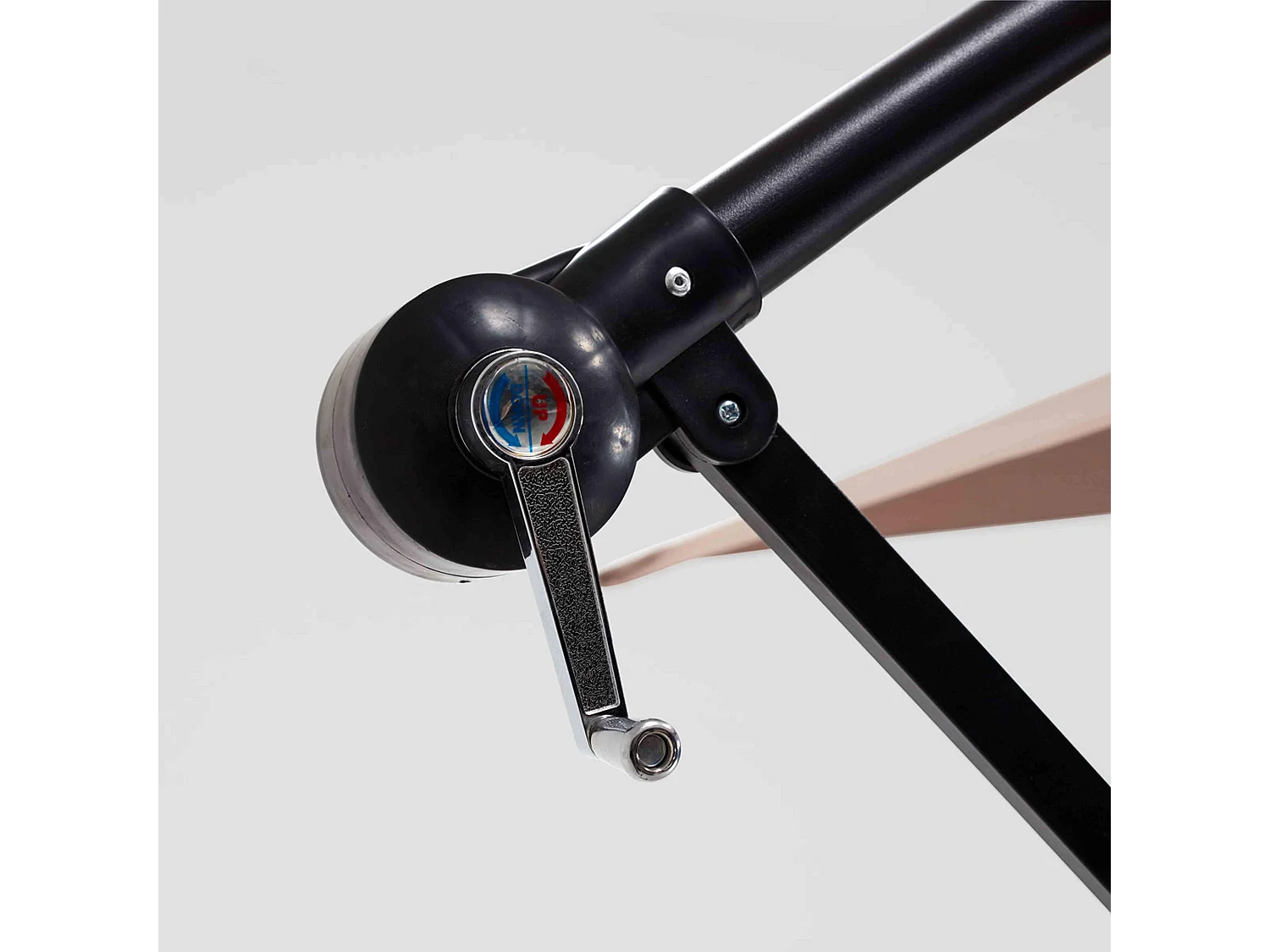 Parasol déporté 3x3m acier taupe - Genova