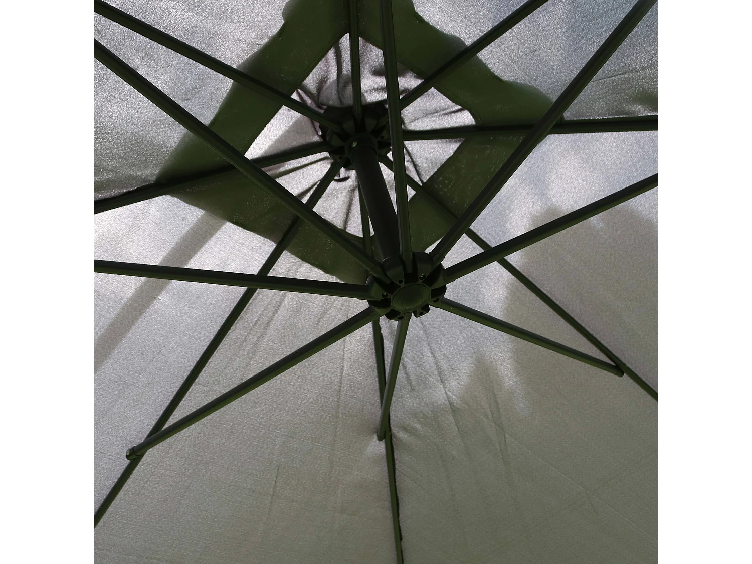 Parasol déporté 3x3m acier gris anthracite - Genova