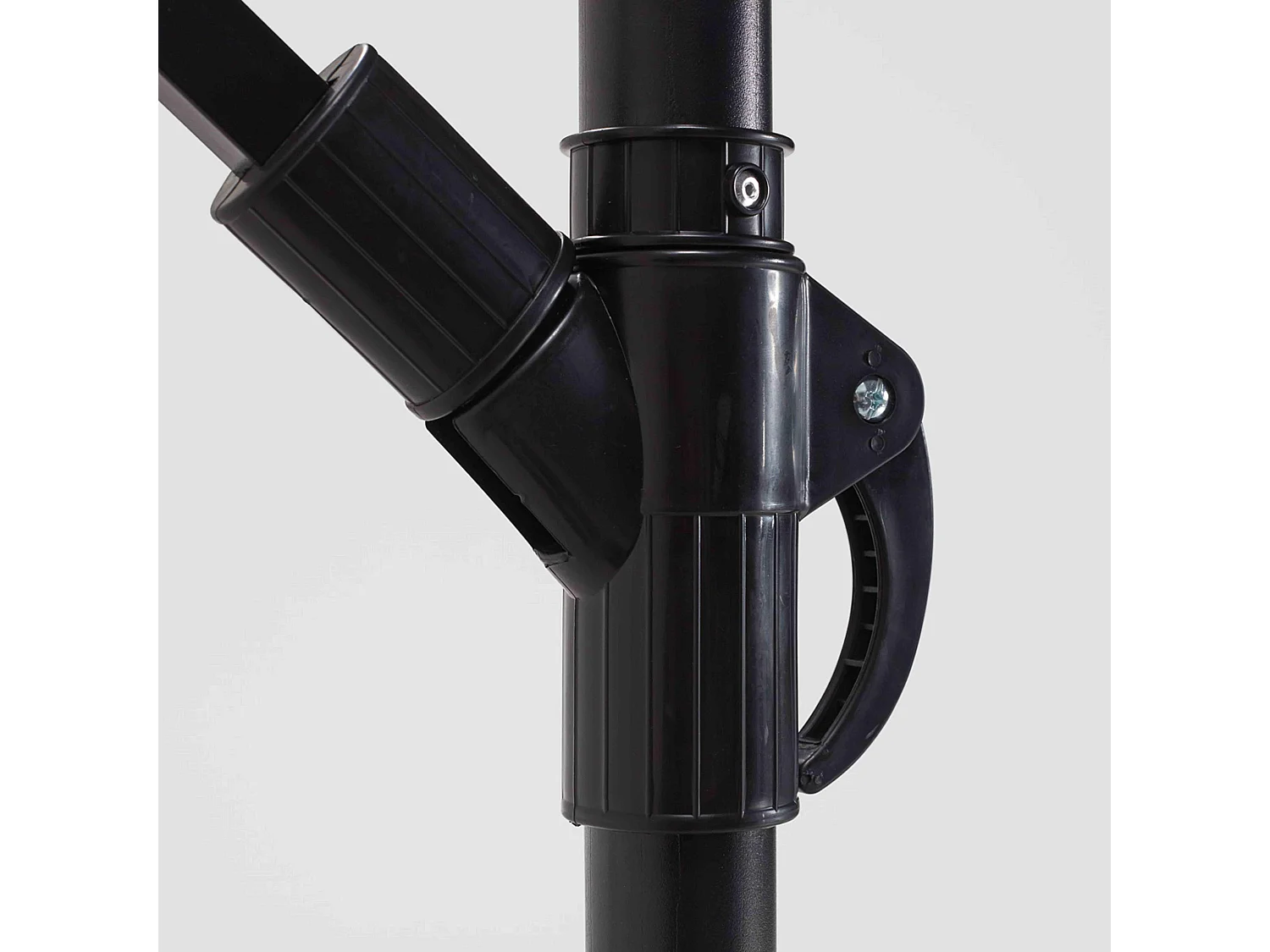 Verstelbare parasol 3x3m en 4 gewichtsplaten in grijs aluminium