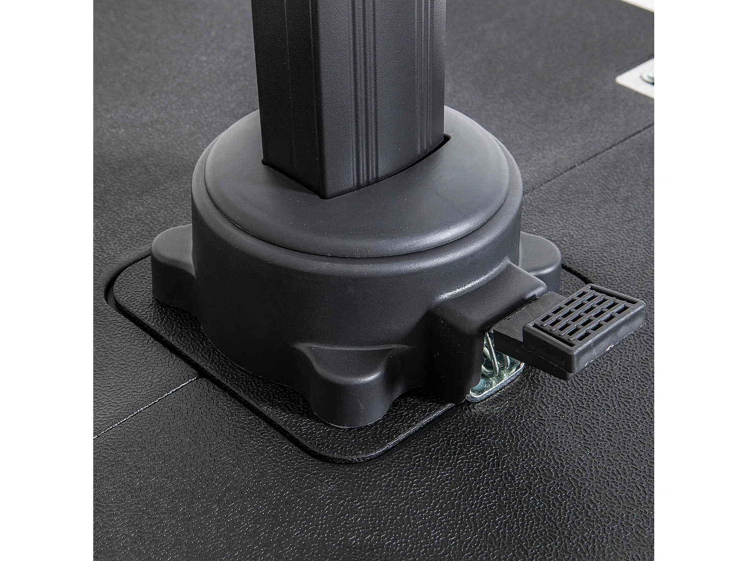 Parasol déporté rotatif 2x3m en aluminium vert - Amalya