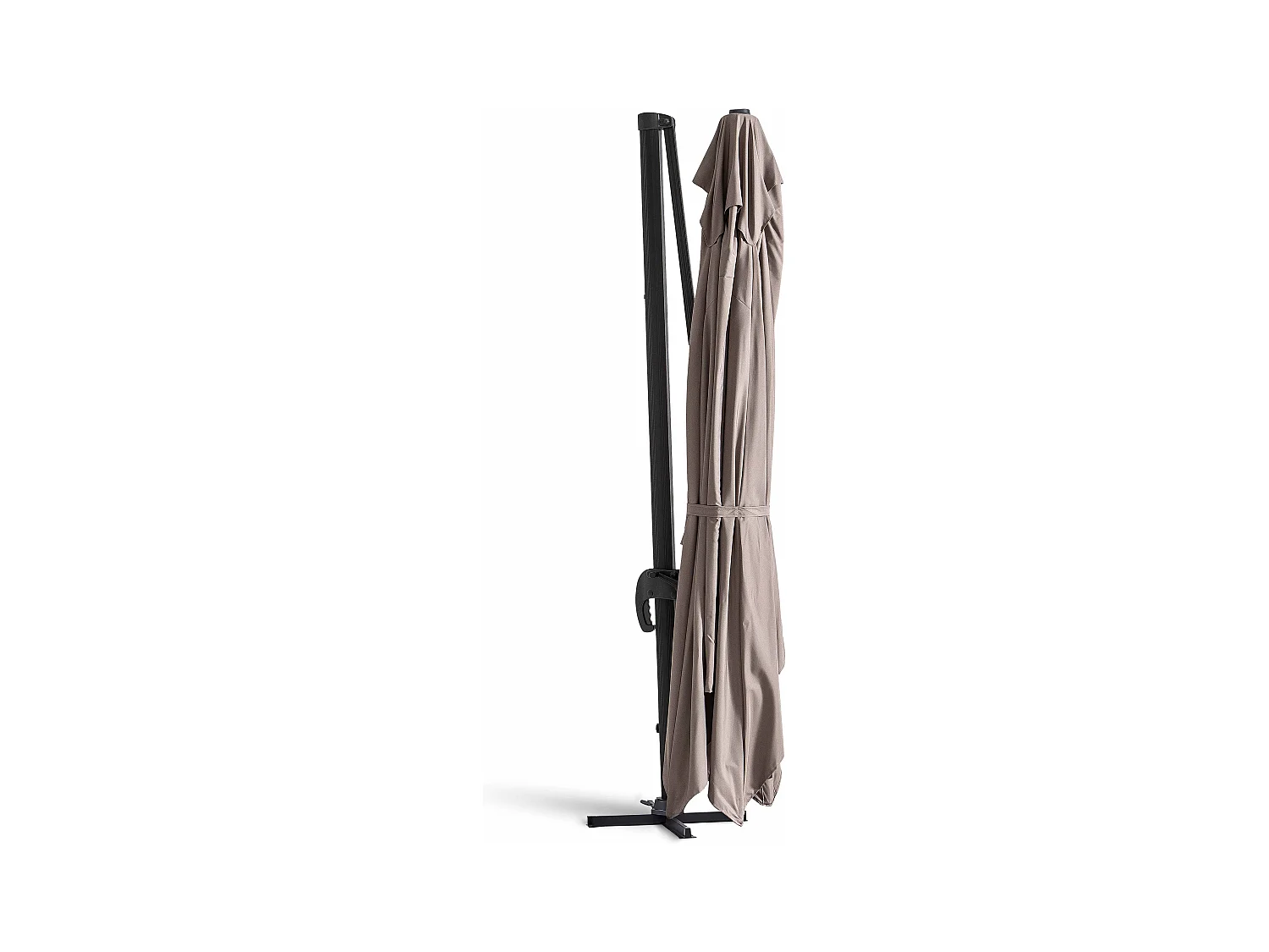 Parasol van 3x4m en 4 te vullen taupekleurige tegels