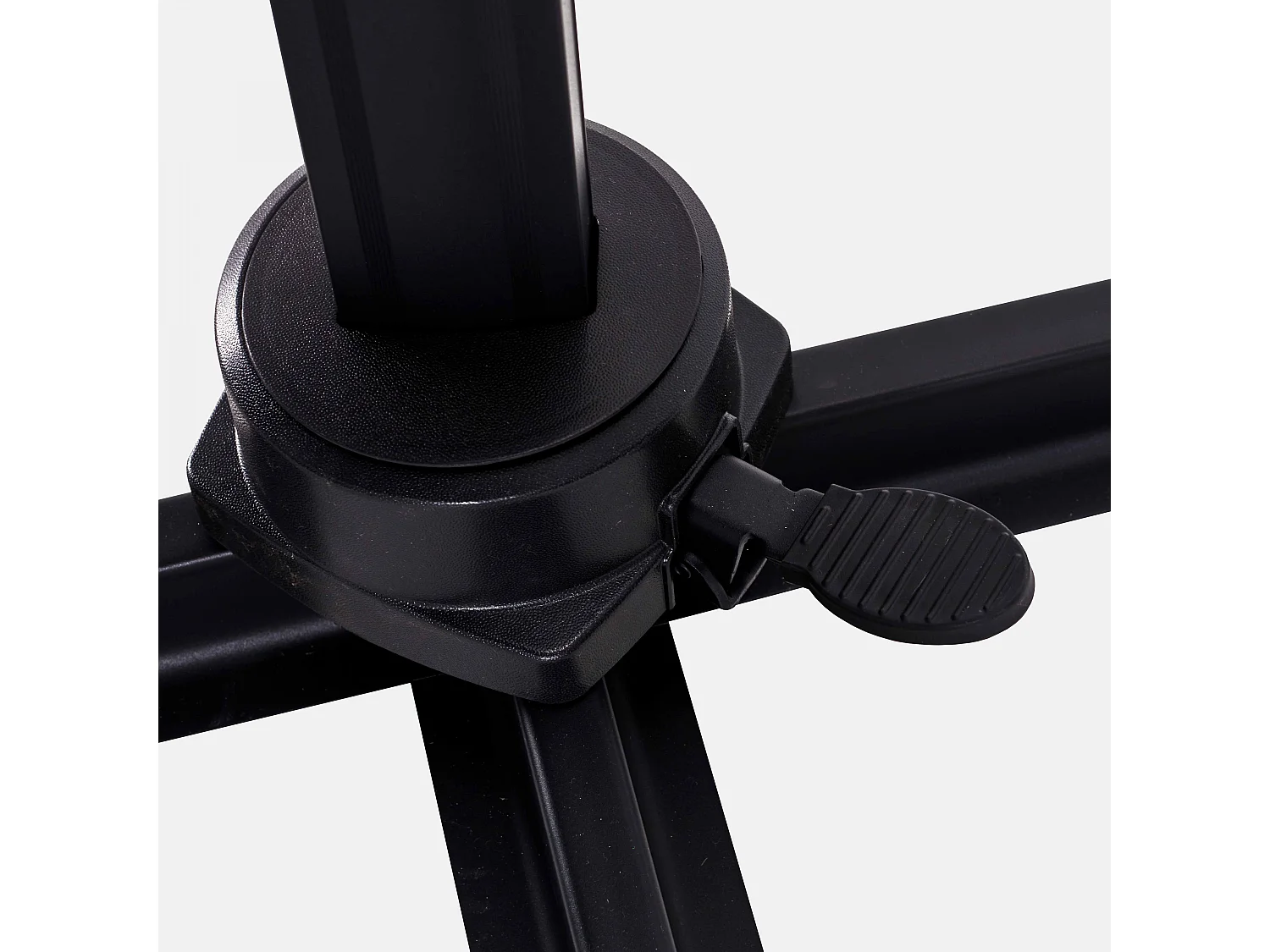 Parasol déporté 3x4m et 4 dalles à remplir aluminium gris - Caserta