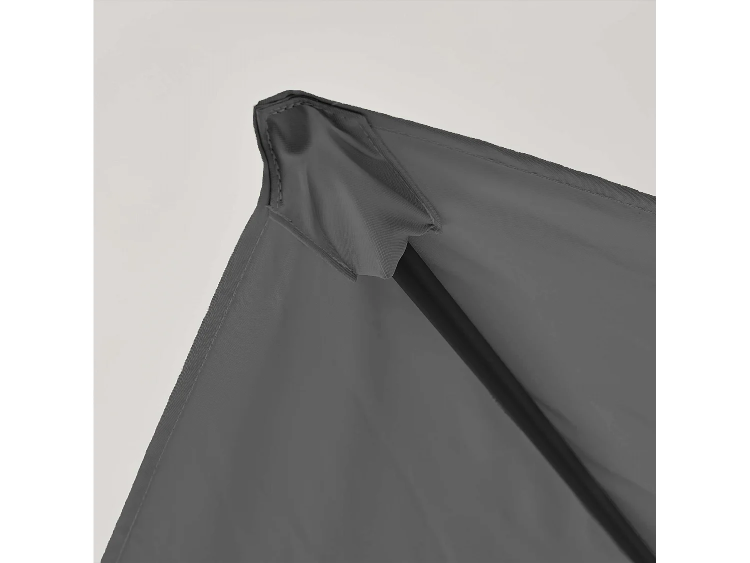 Parasol déporté 3x4m et 4 dalles à remplir aluminium gris - Caserta