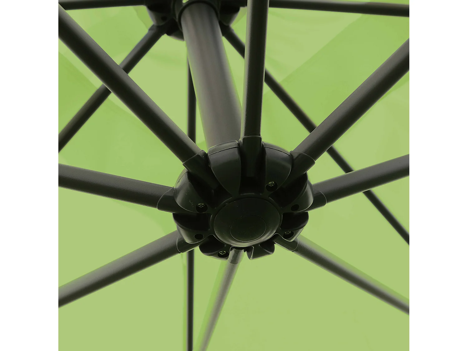 Parasol déporté 3x3m acier vert - Genova