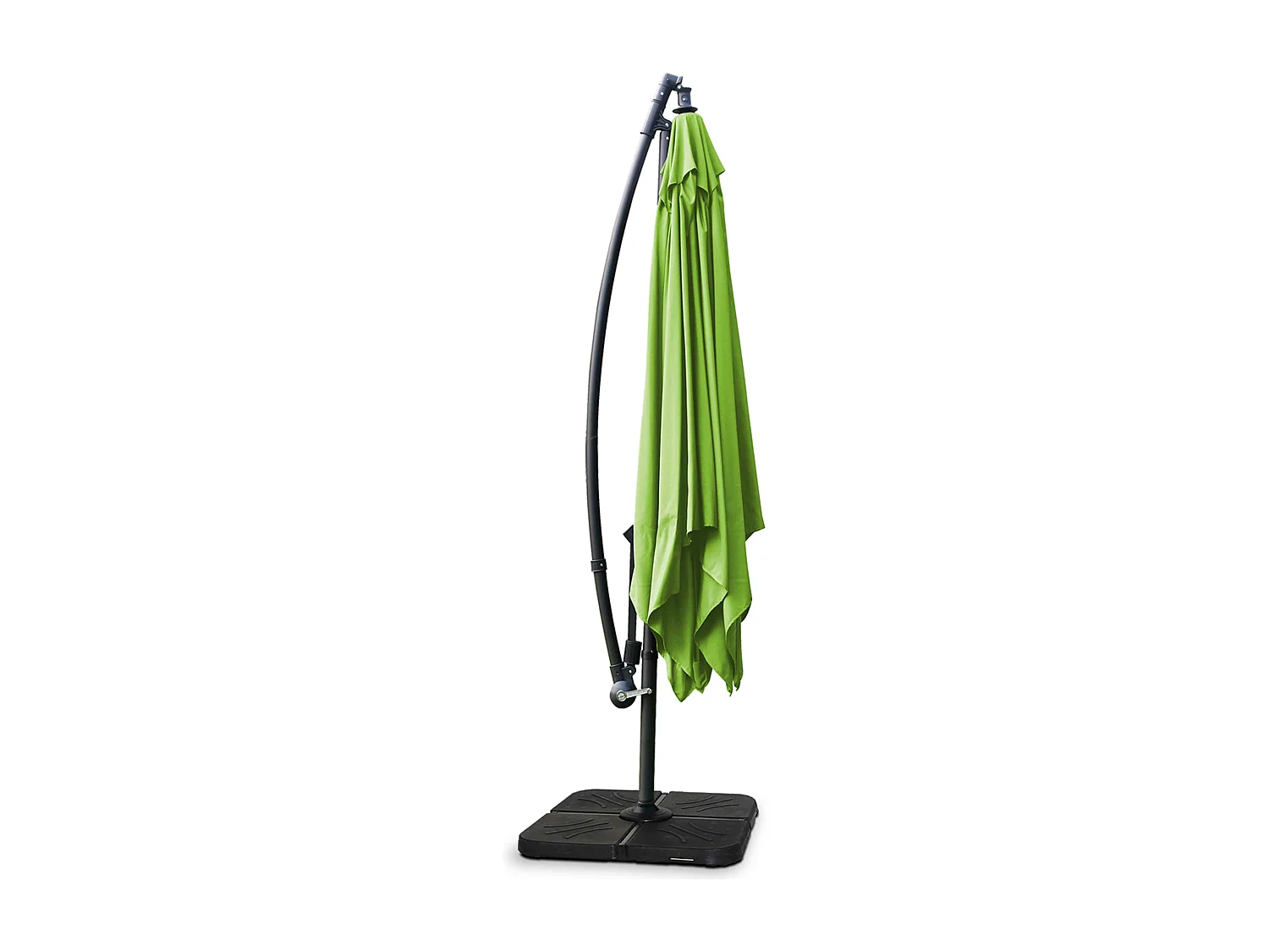 Parasol déporté 3x3m acier vert - Genova