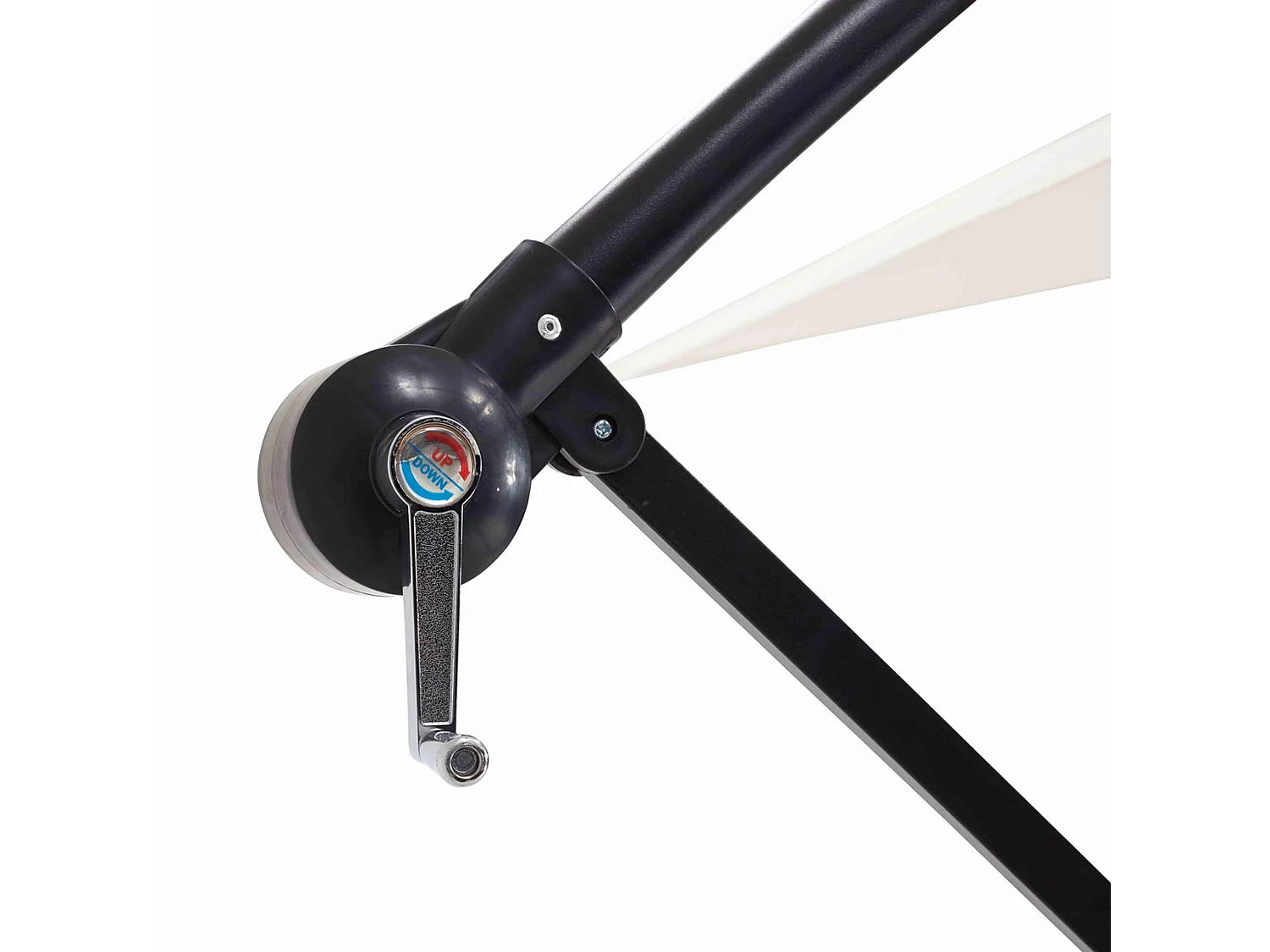 Parasol déporté  3x3m acier écru - Genova