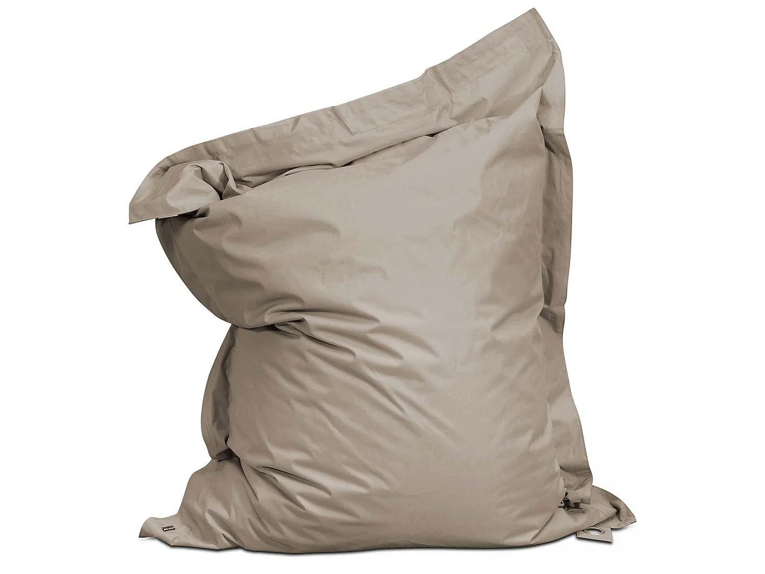 Pouf de jardin en polyester taupe 140 x 120 cm
