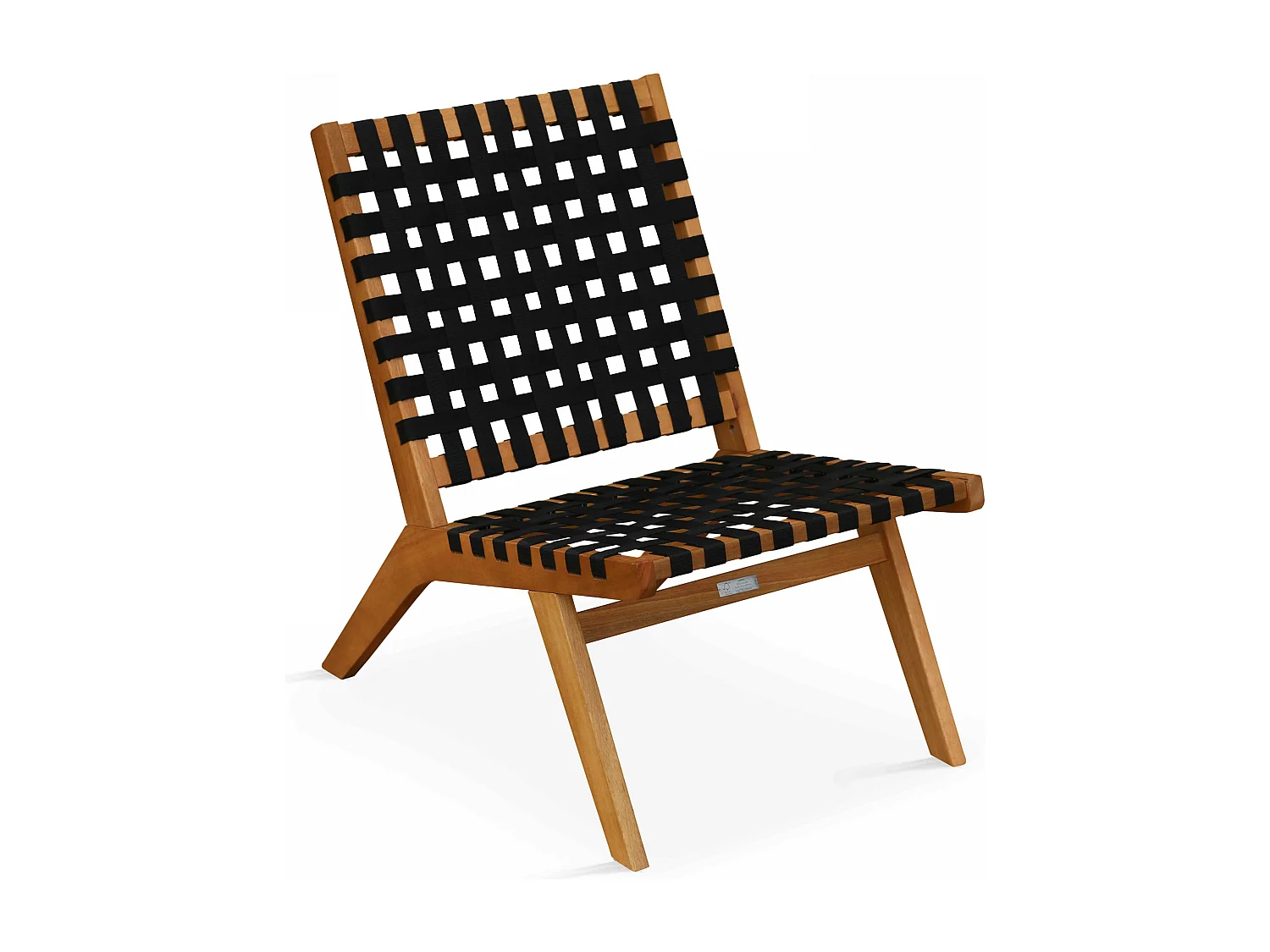 Fauteuil relax en bois d'eucalyptus noir