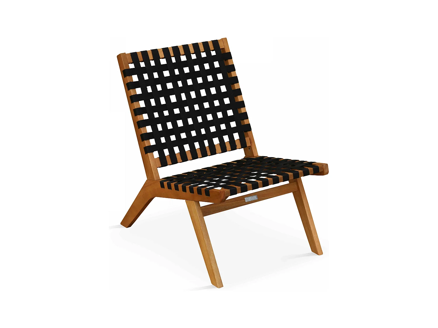 Fauteuil relax en bois d'eucalyptus noir