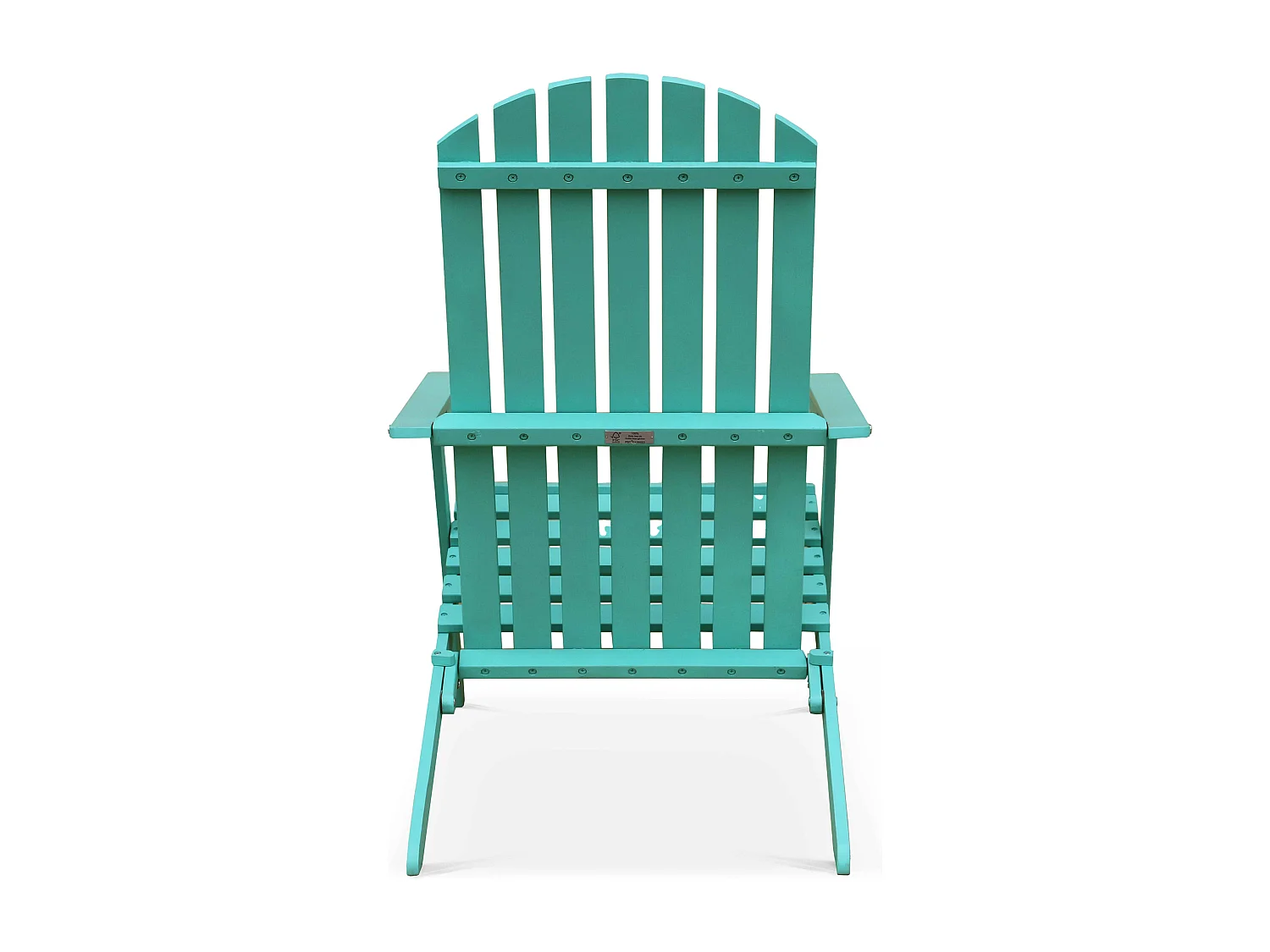 Opklapbare relaxfauteuil van turquoise eucalyptus hout