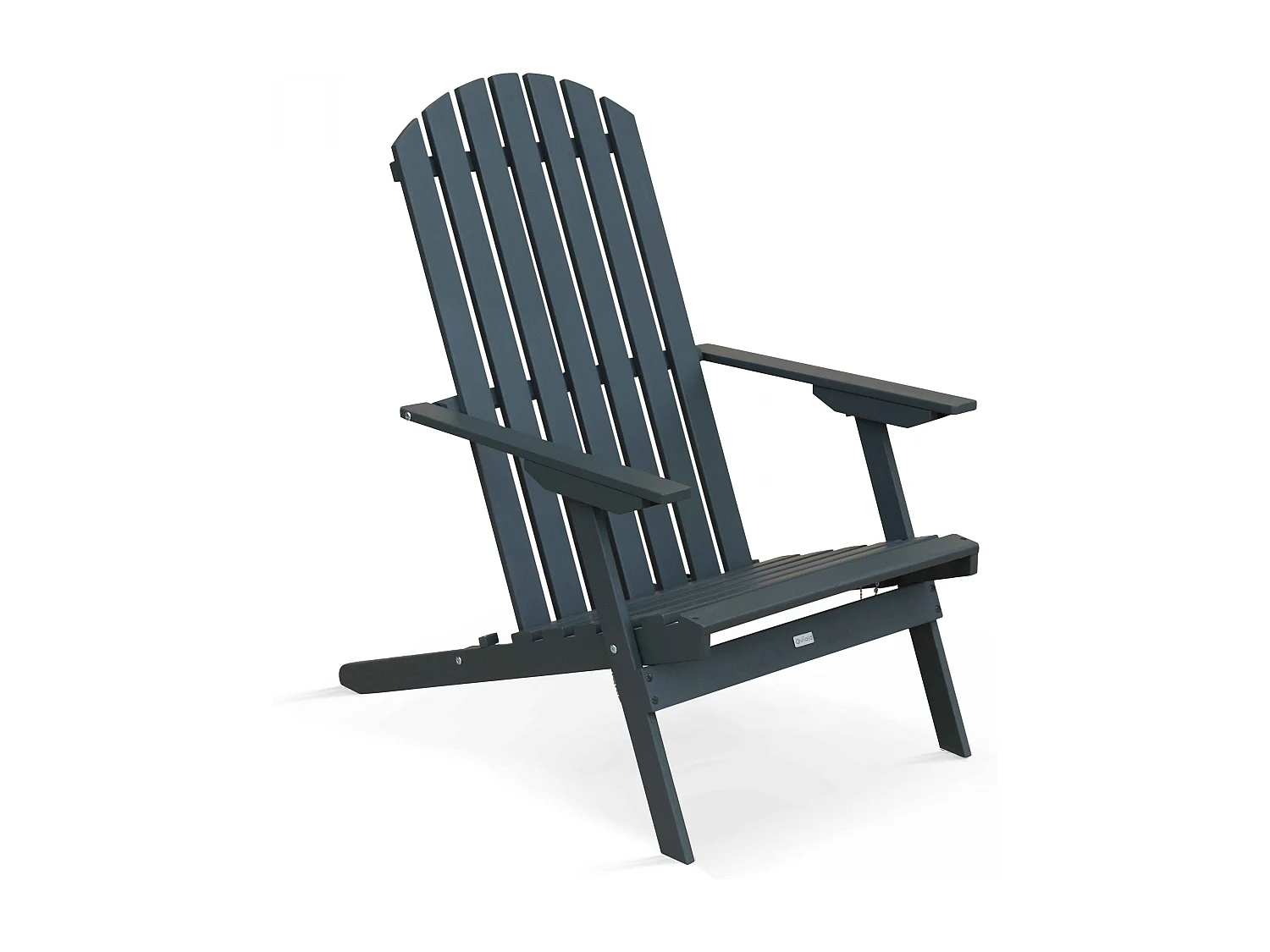 Fauteuil relax pliant en bois d'eucalyptus gris