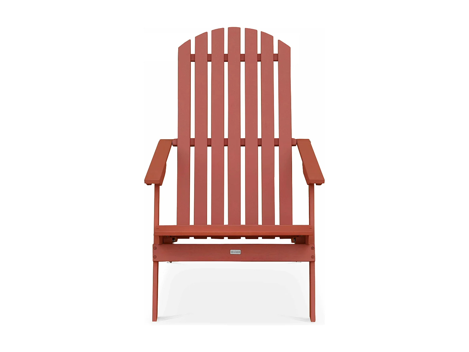 Lot de 2 fauteuils pliant en bois d'eucalyptus terracotta