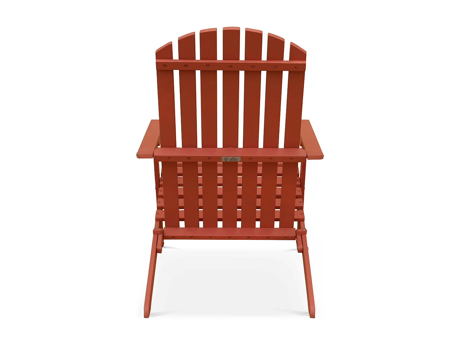 Lot de 2 fauteuils pliant en bois d'eucalyptus terracotta