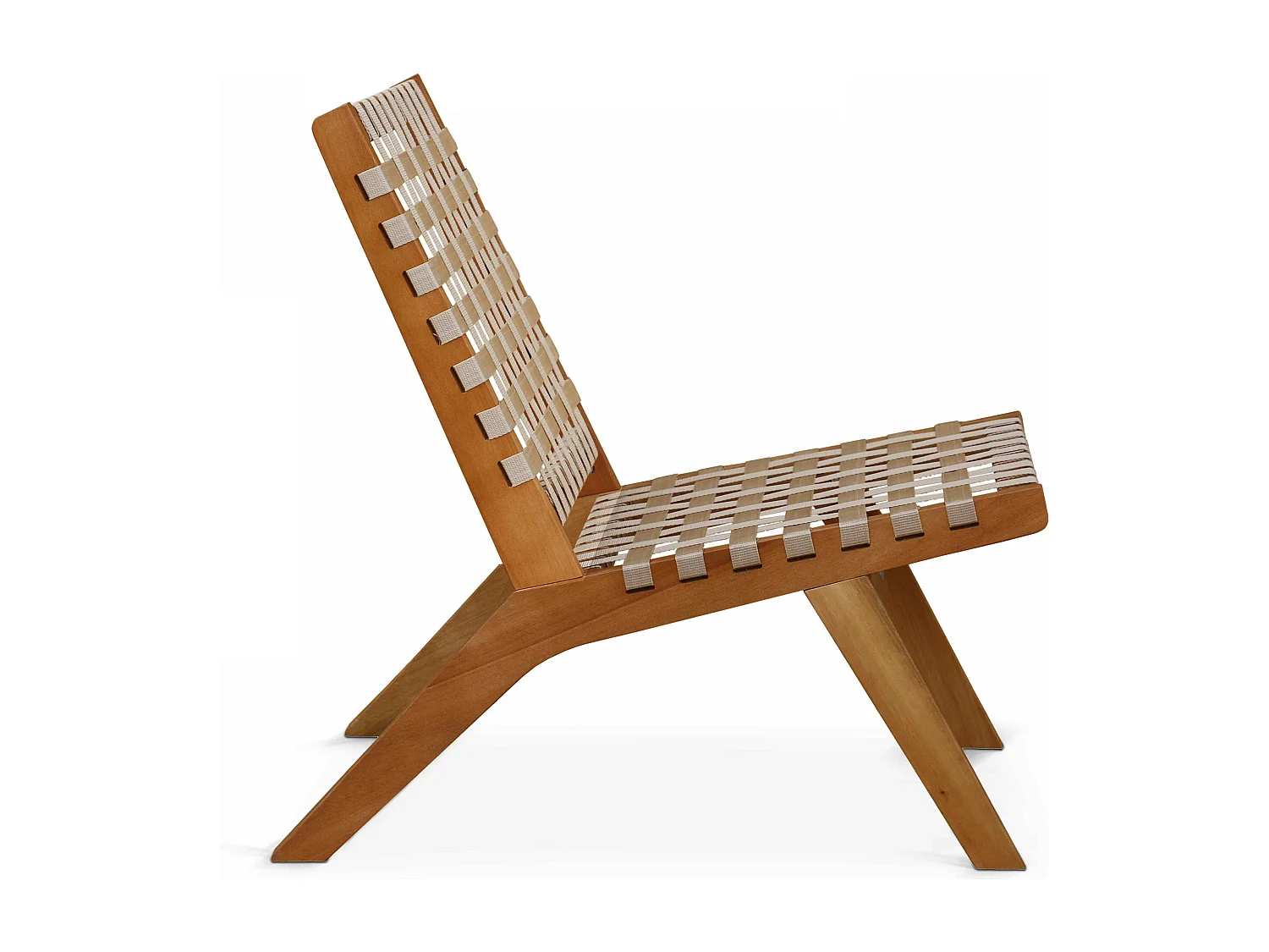 Lot de 2 fauteuils relax en bois d'eucalyptus taupe