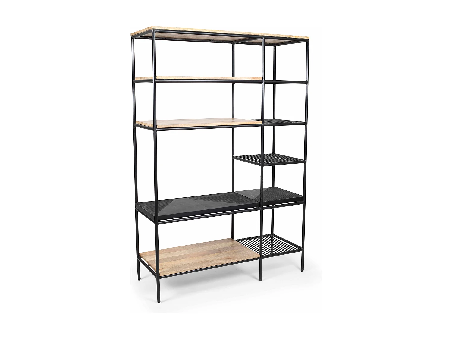 Bibliothèque en marbre et métal 161 x 109 cm noir