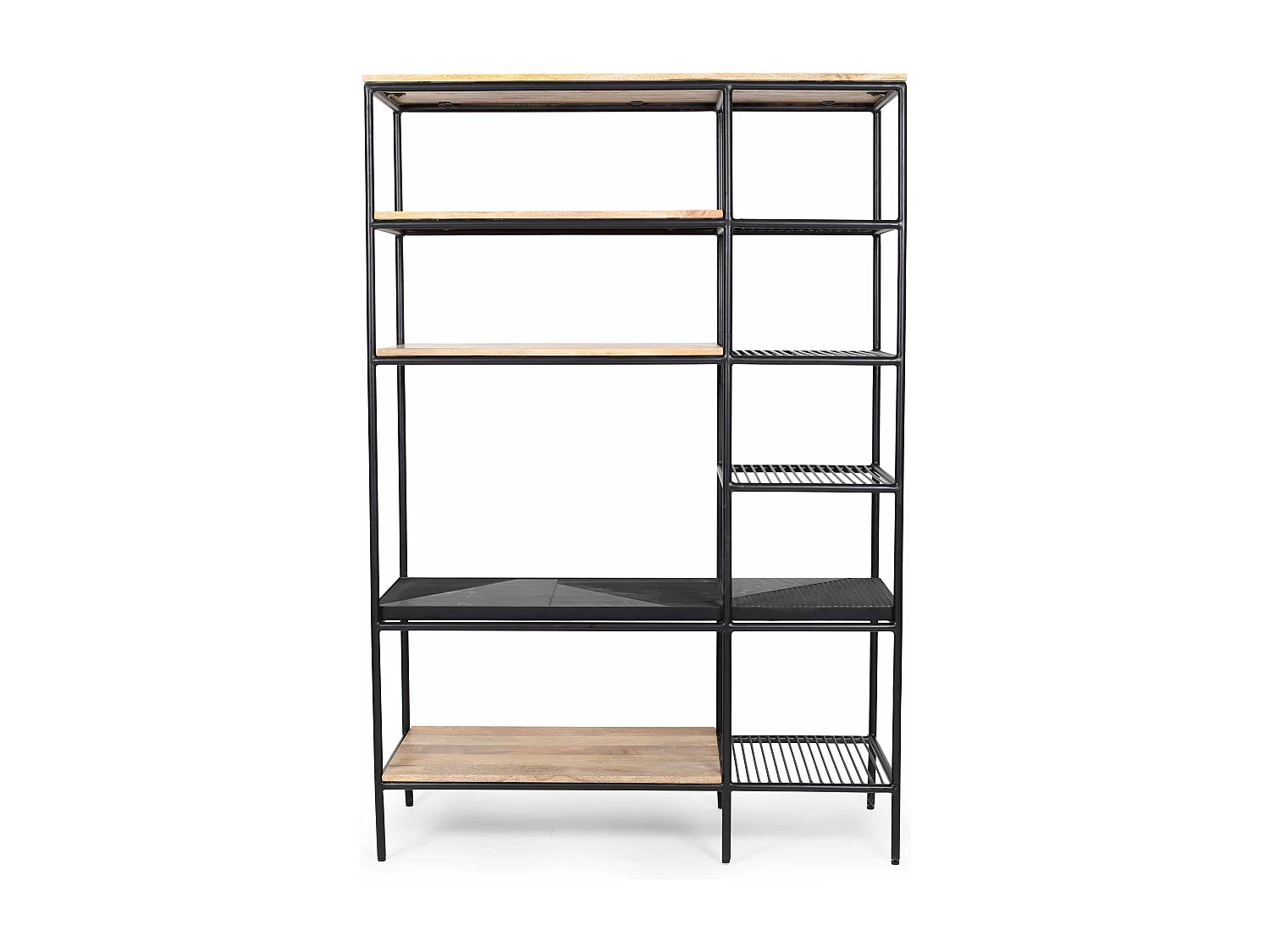 Bibliothèque en marbre et métal 161 x 109 cm noir