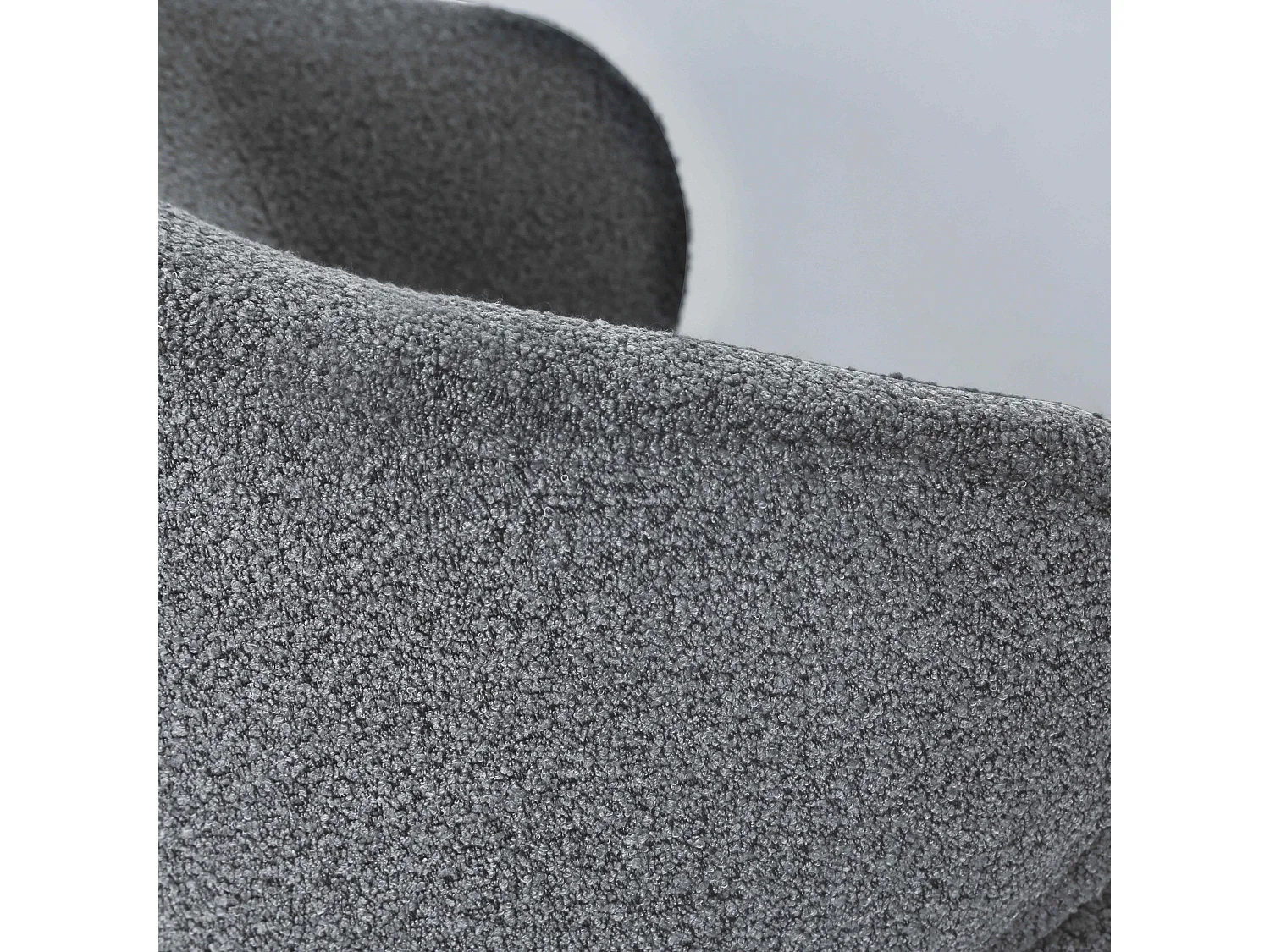 Fauteuil cosy en bouclette gris