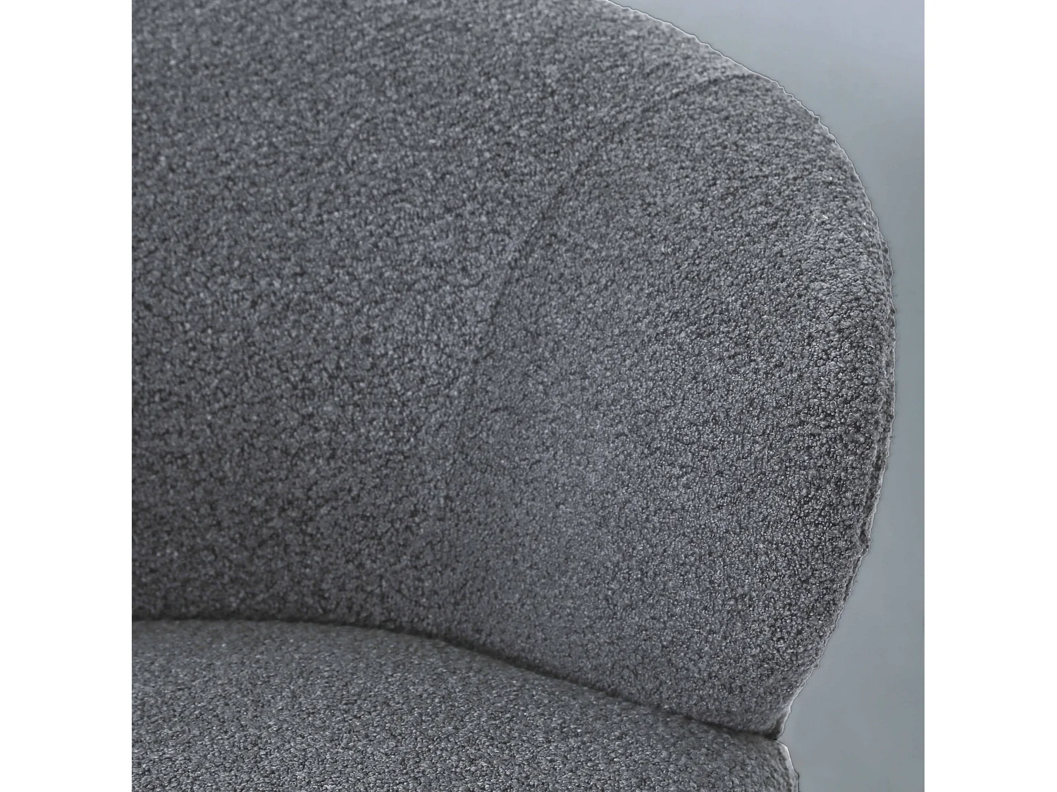 Fauteuil cosy en bouclette gris