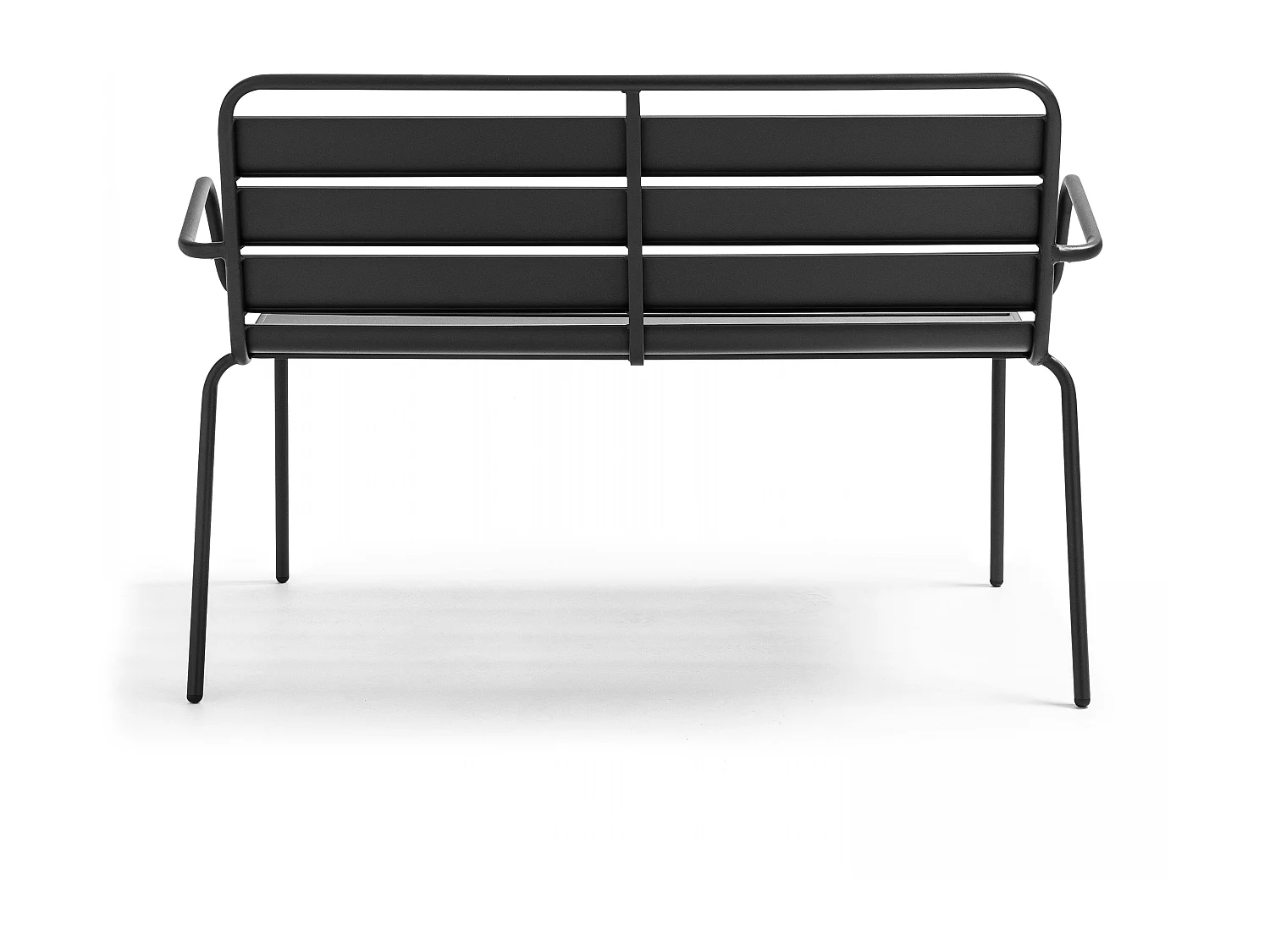 Banc de jardin en métal anthracite - Palavas