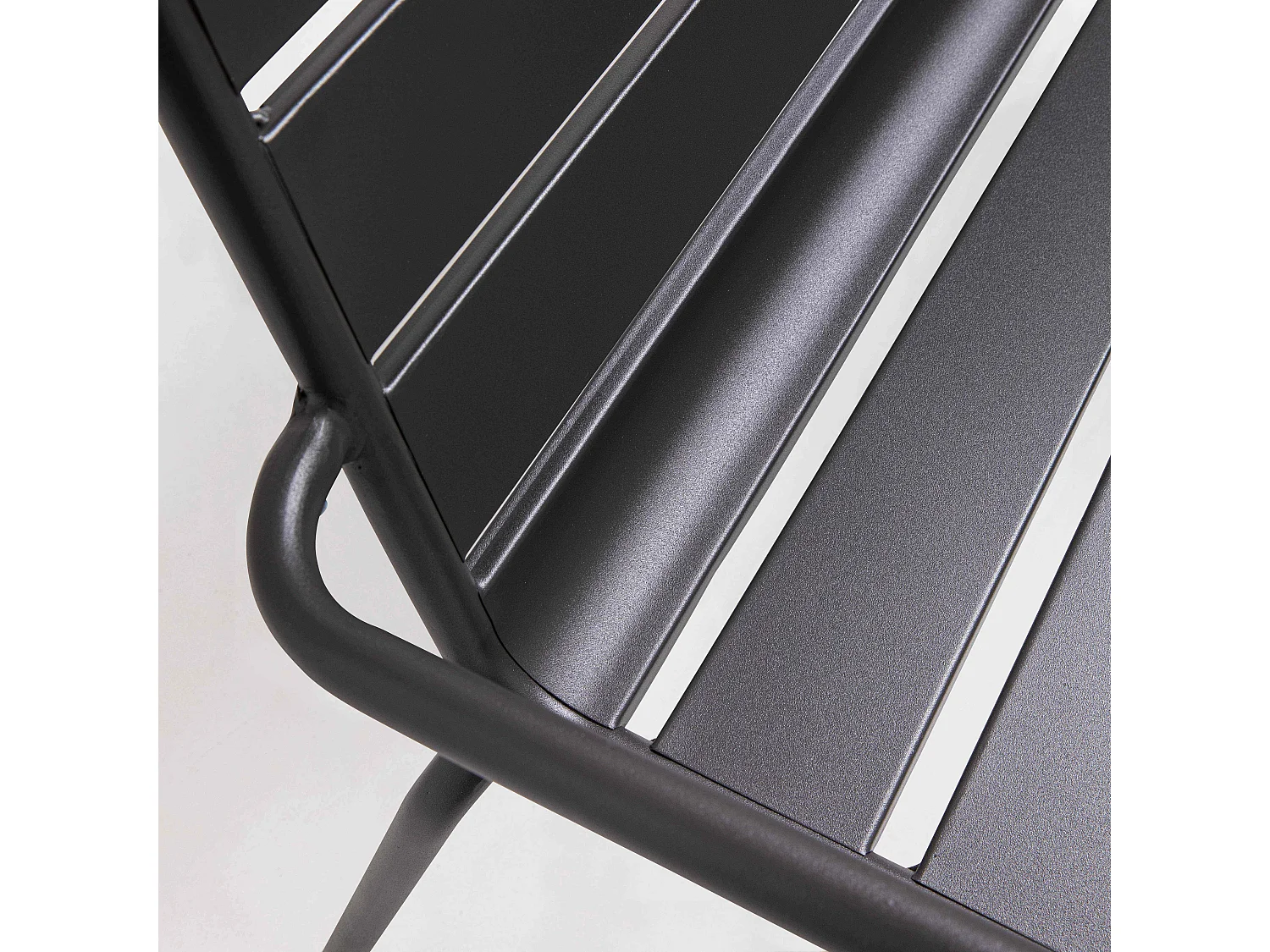 Banc de jardin en métal anthracite - Palavas