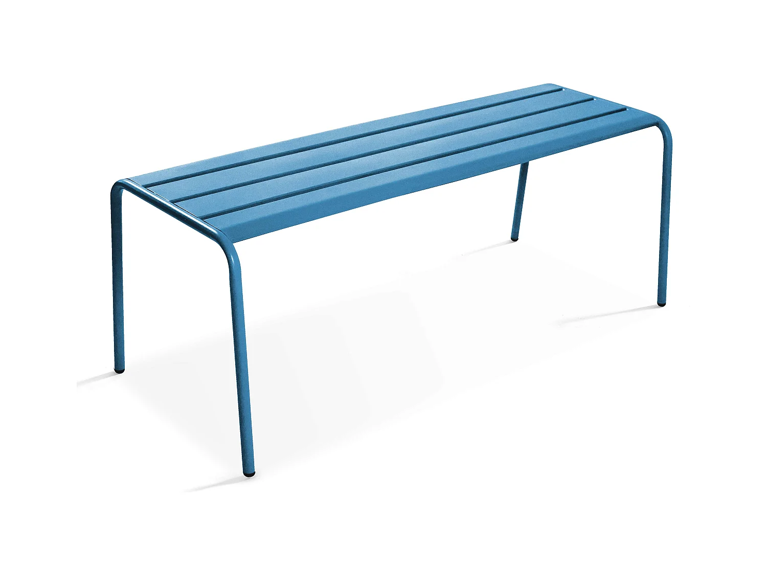 Banc de jardin en acier bleu pacific - Palavas