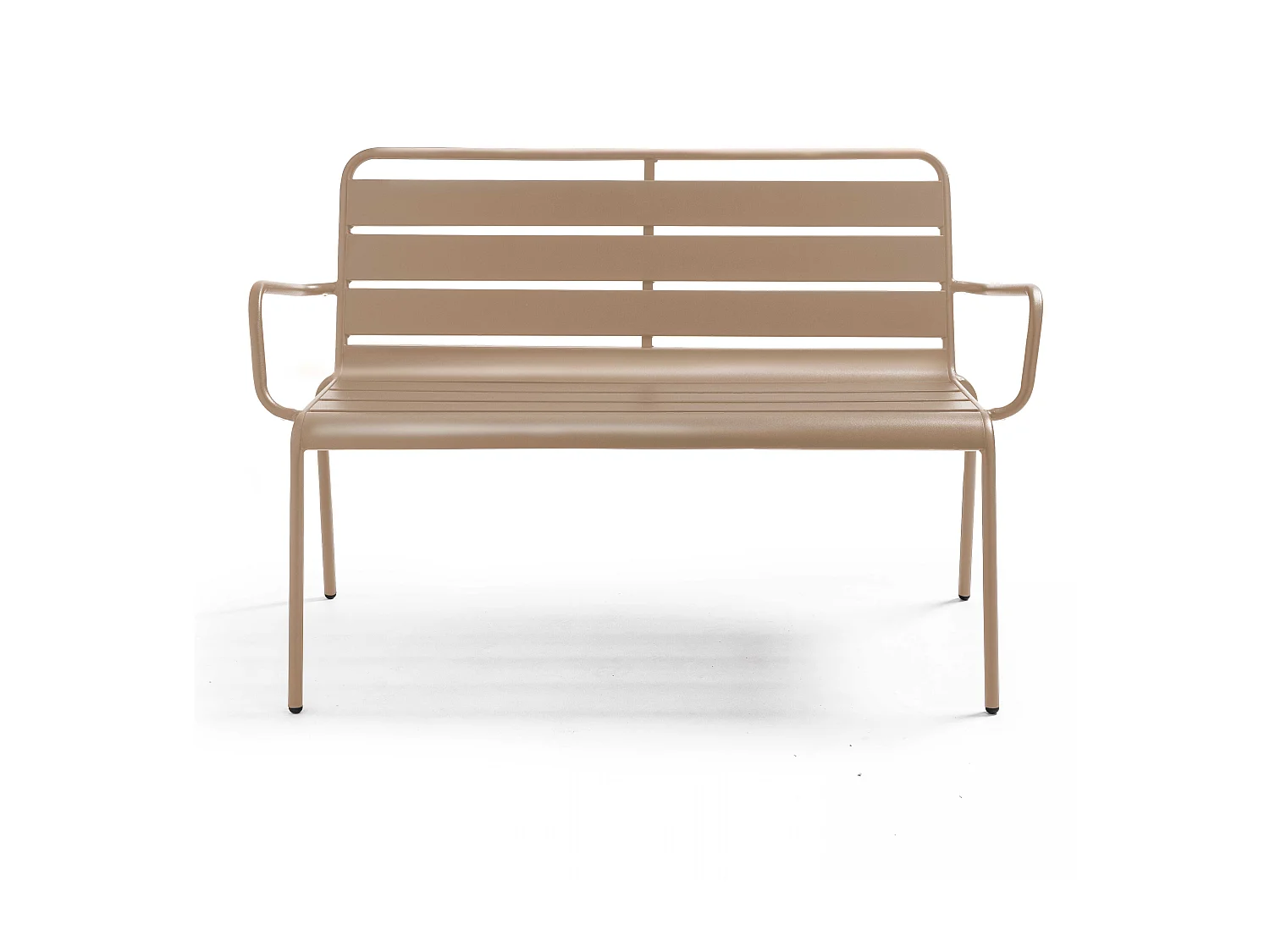 Banc de jardin en métal taupe - Palavas
