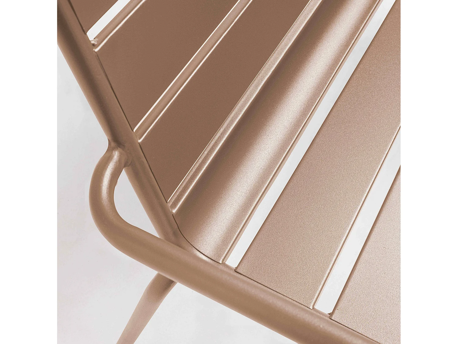 Banc de jardin en métal taupe - Palavas