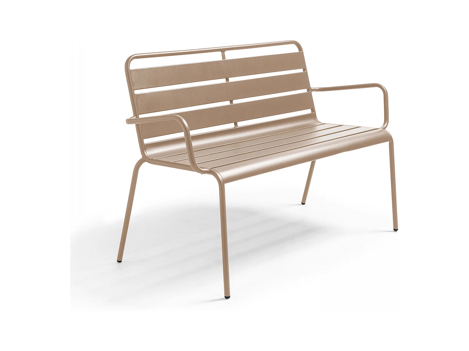 Banc de jardin en métal taupe - Palavas
