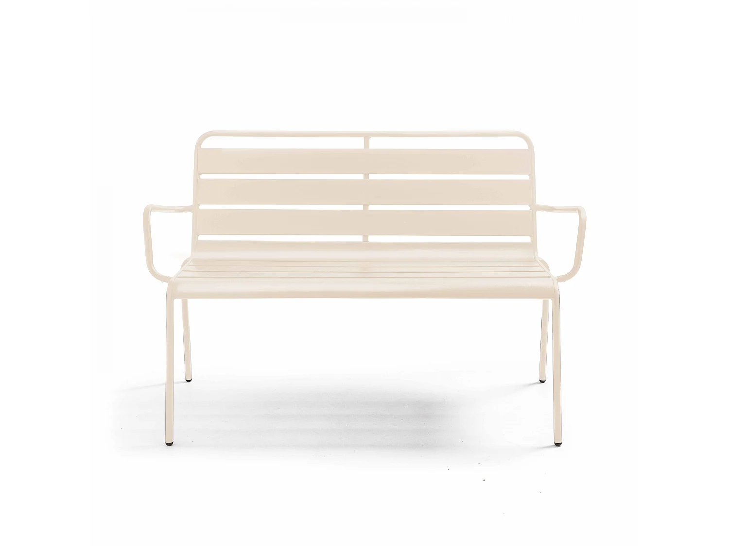 Banc de jardin en métal ivoire - Palavas