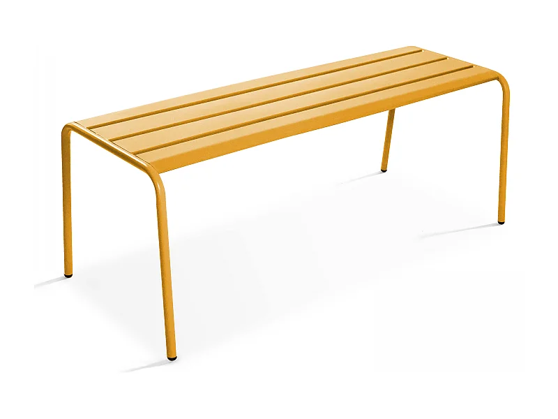 Banc de jardin en acier jaune - Palavas