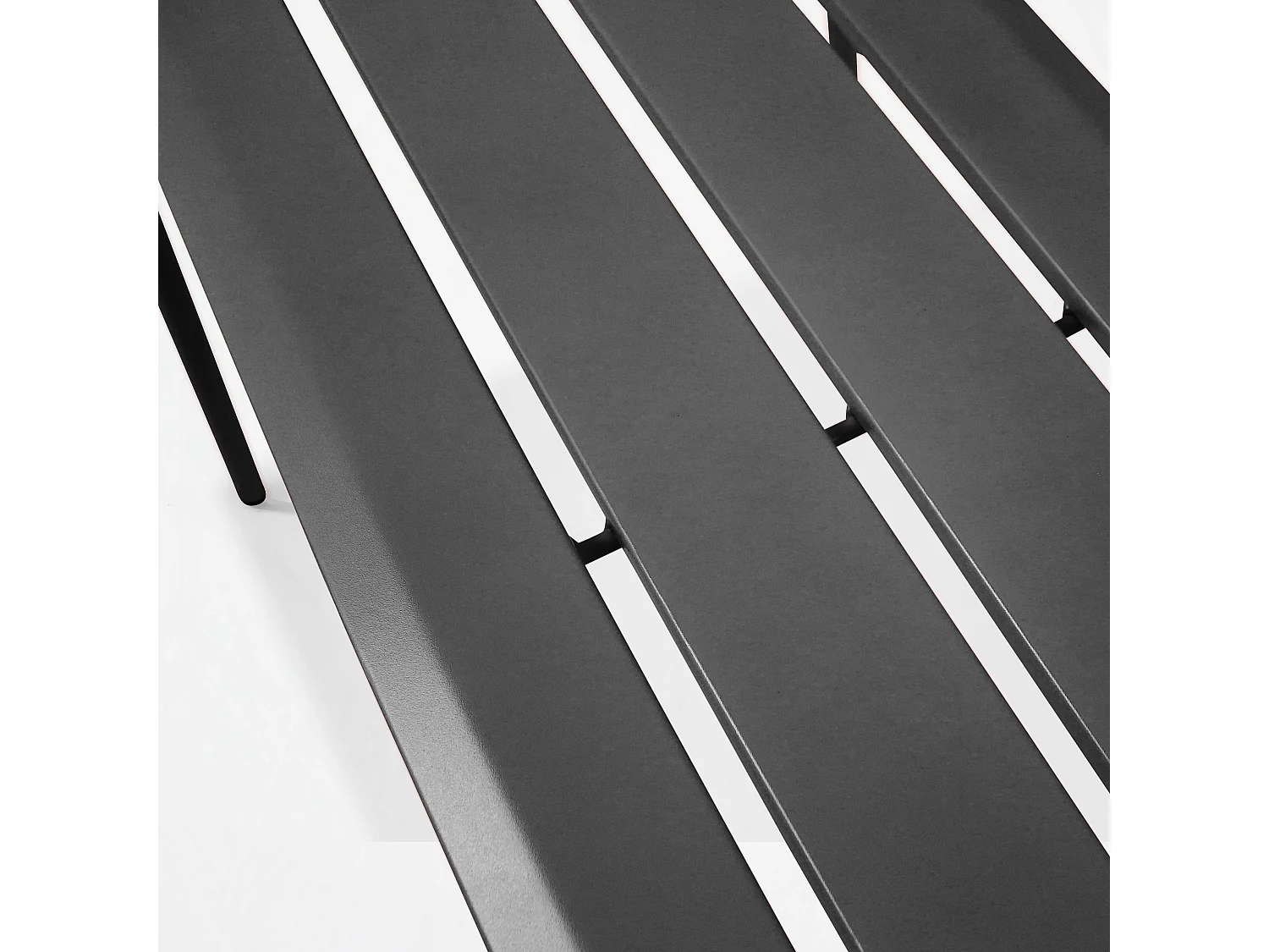 Banc de jardin en acier anthracite - Palavas