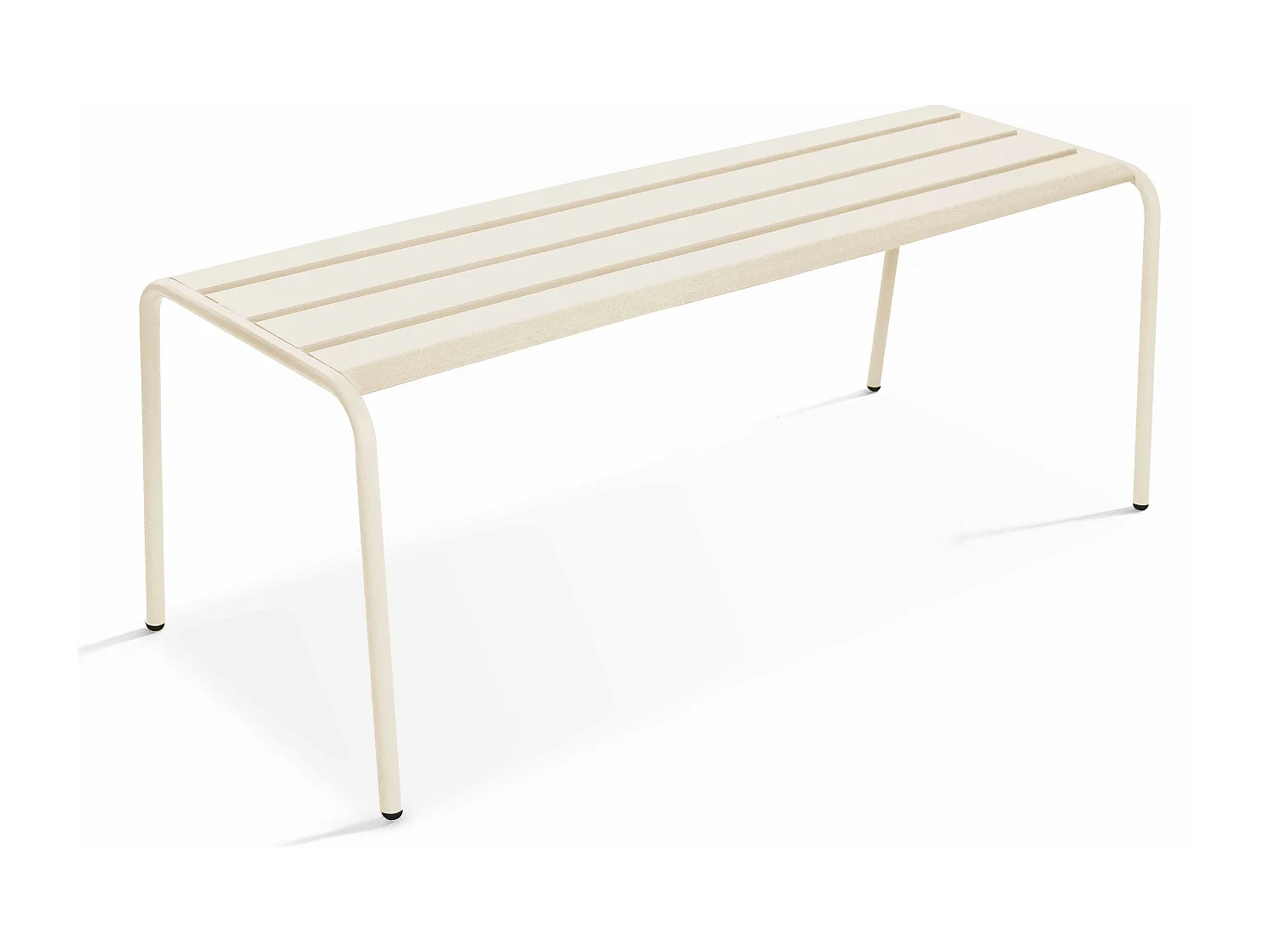 Banc de jardin en acier ivoire - Palavas