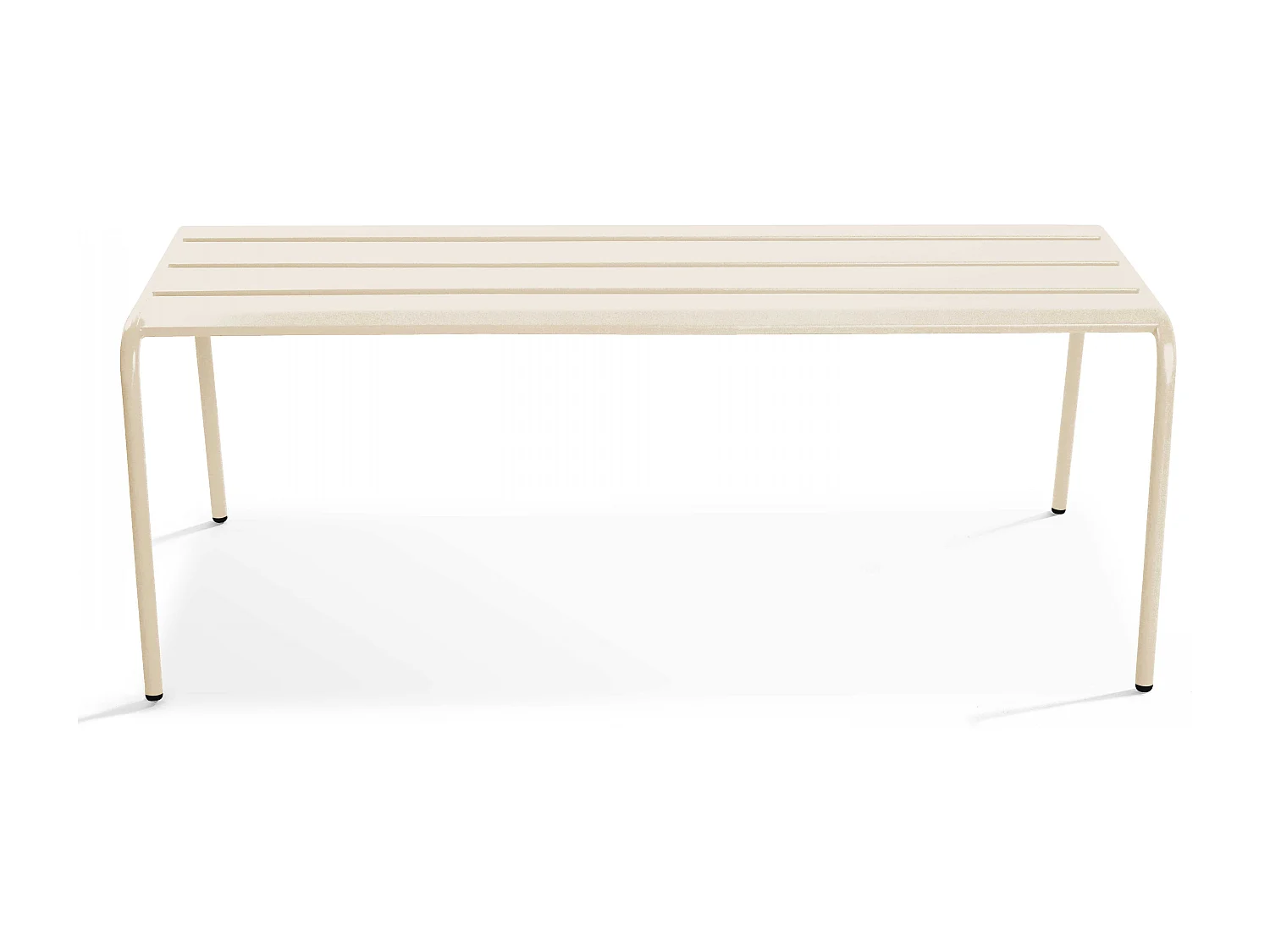 Banc de jardin en acier ivoire - Palavas