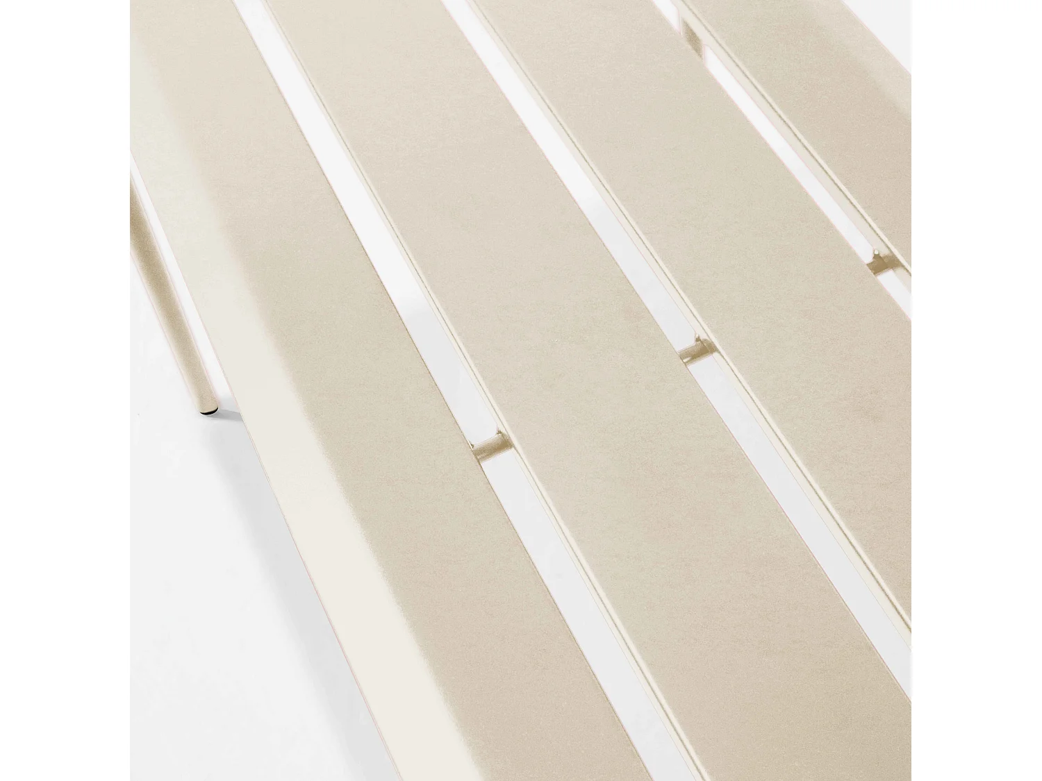 Banc de jardin en acier ivoire - Palavas