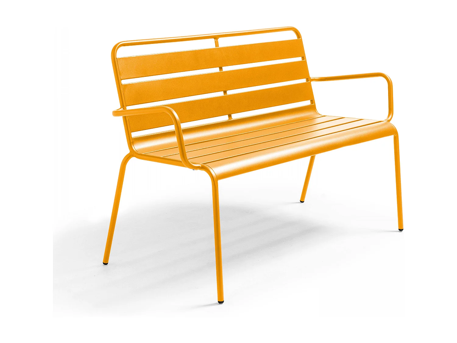 Banc de jardin en métal jaune - Palavas