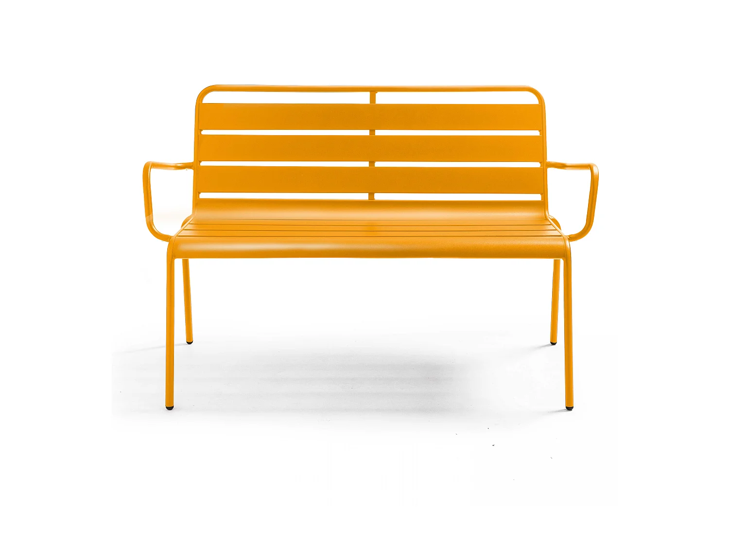 Banc de jardin en métal jaune - Palavas