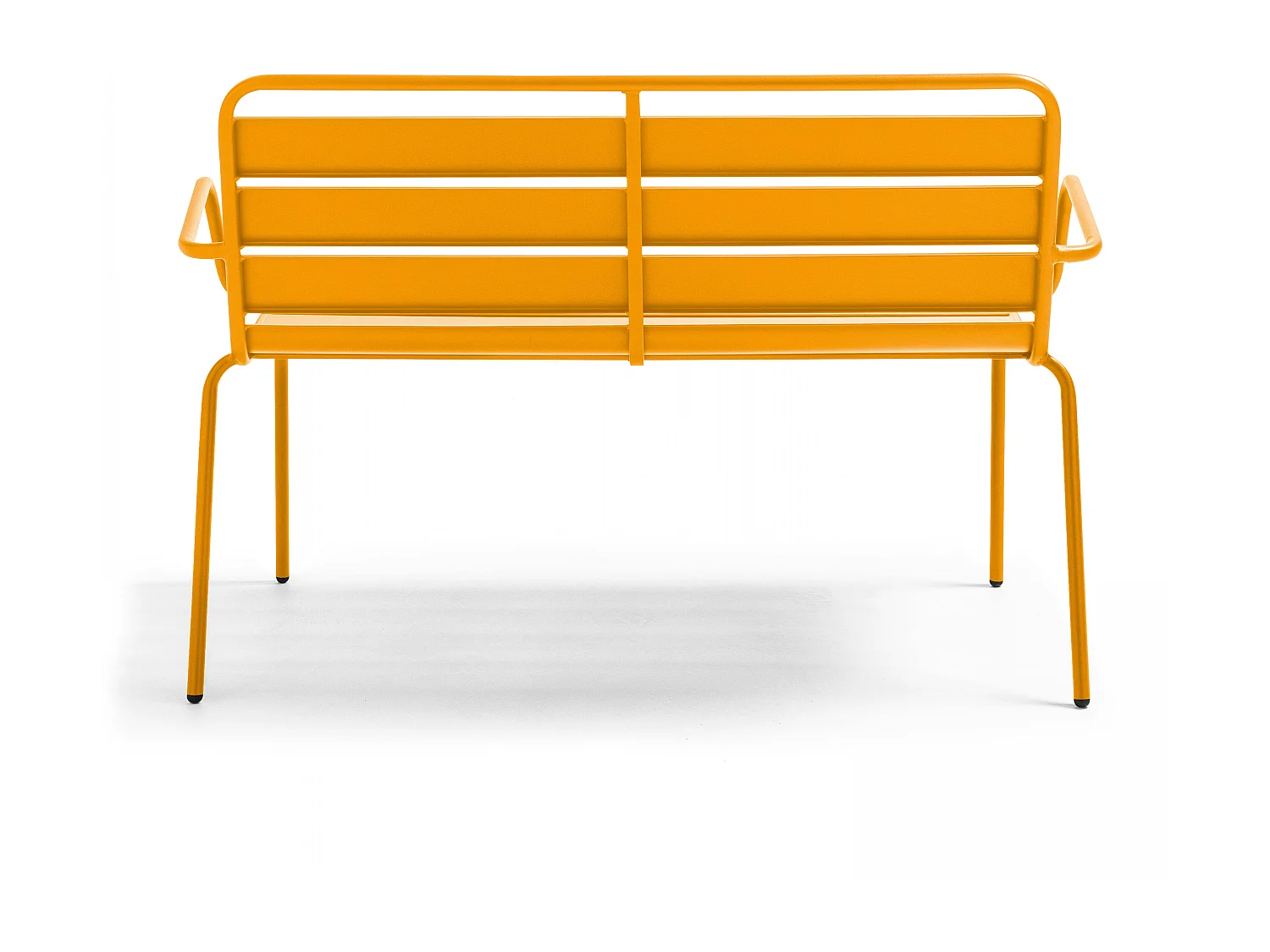 Banc de jardin en métal jaune - Palavas