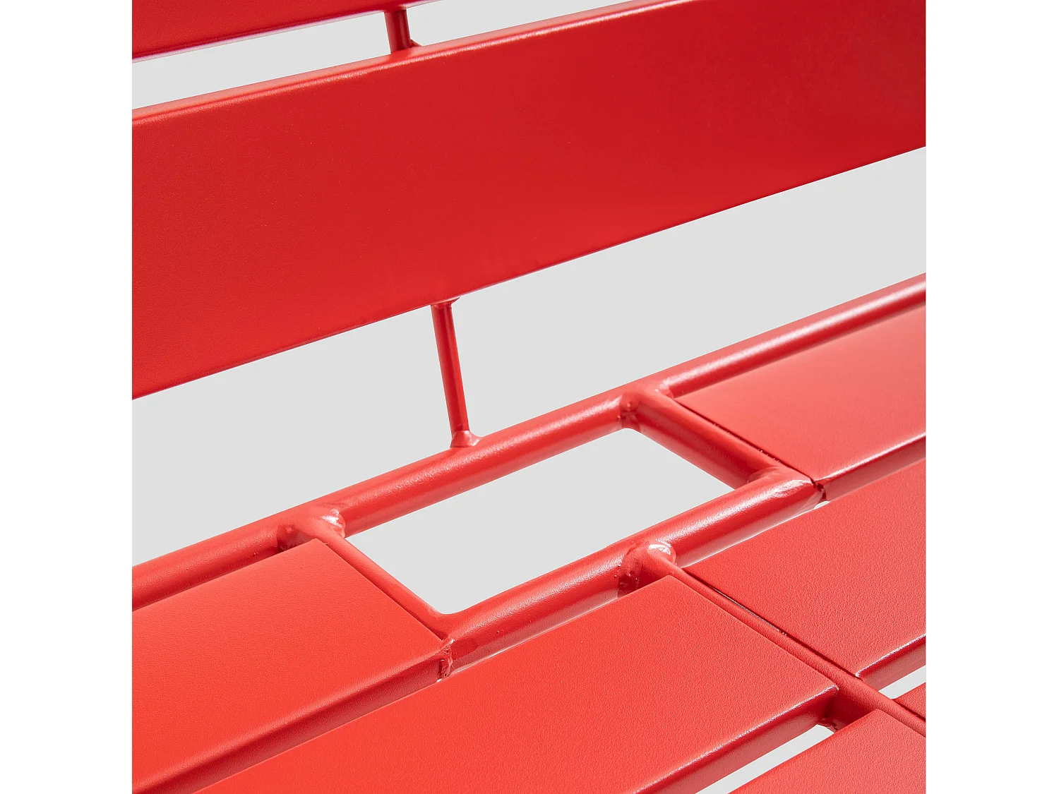 Canapé de jardin en métal rouge - Palavas