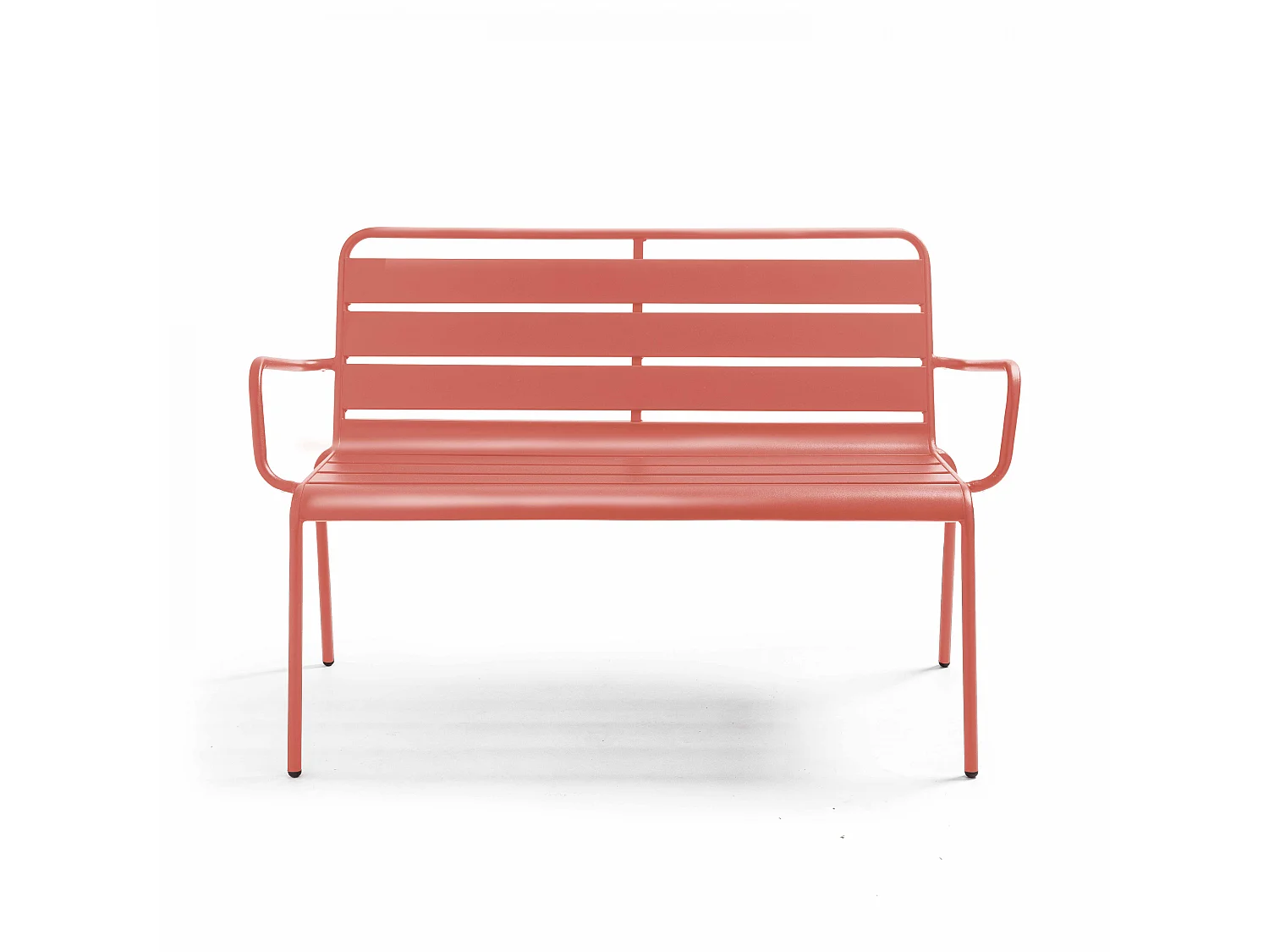 Banc de jardin en métal argile - Palavas