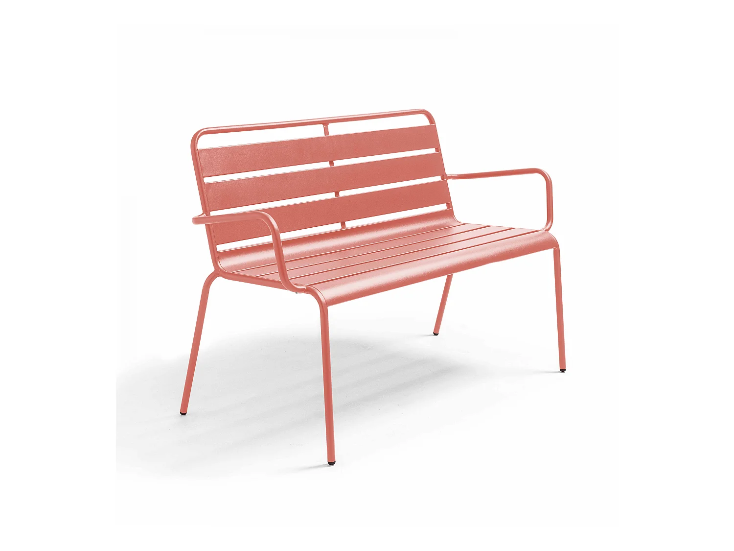 Banc de jardin en métal argile - Palavas