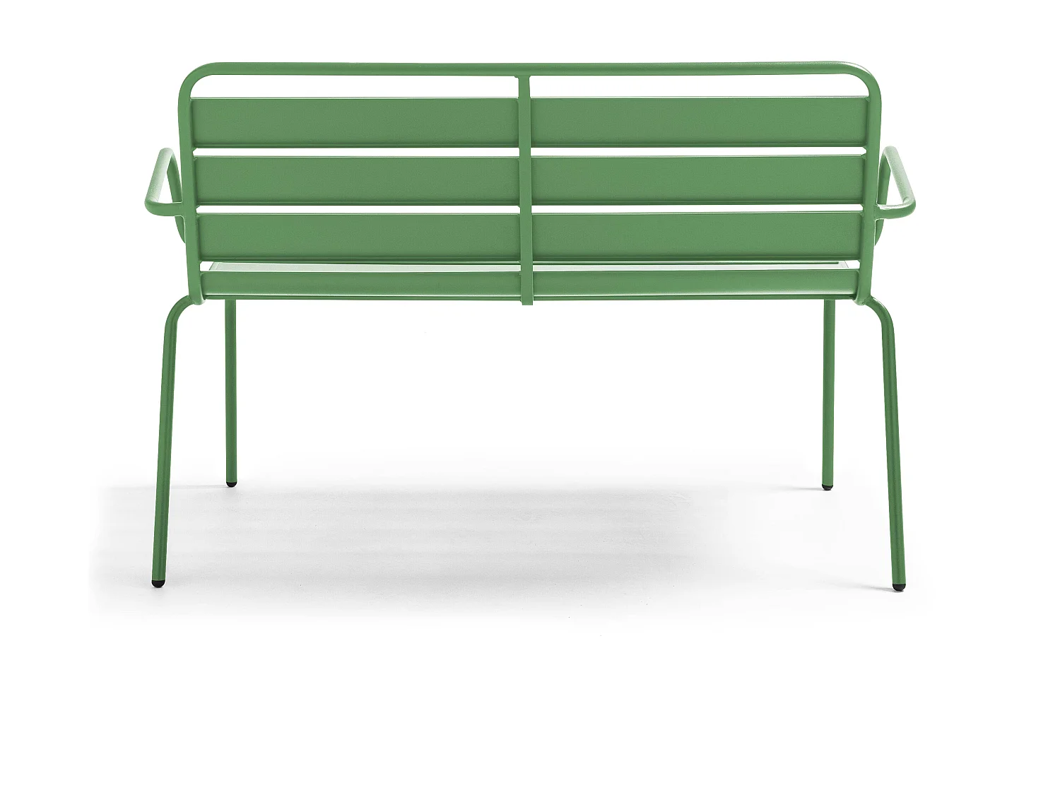 Banc de jardin en métal vert cactus - Palavas