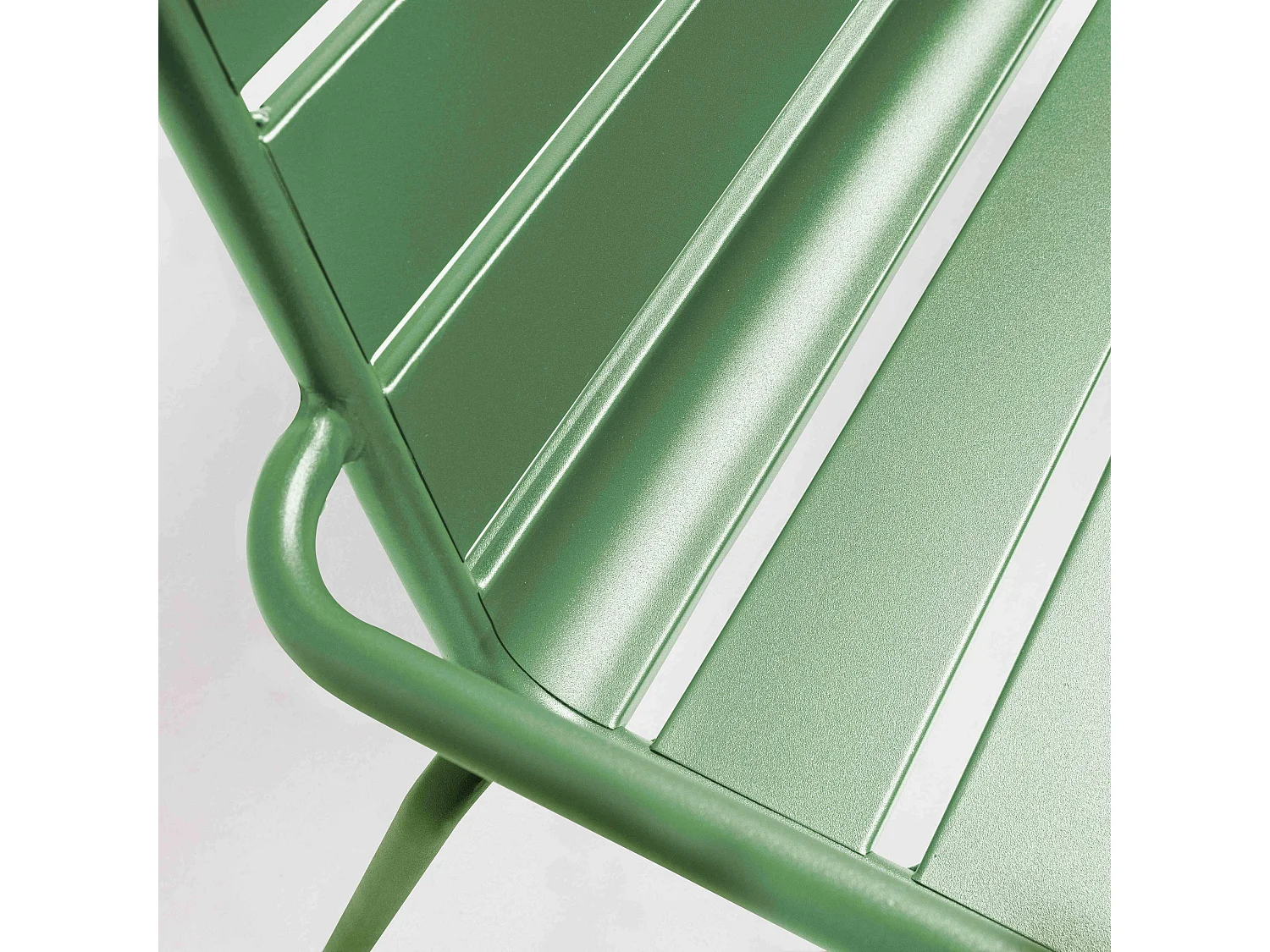 Banc de jardin en métal vert cactus - Palavas