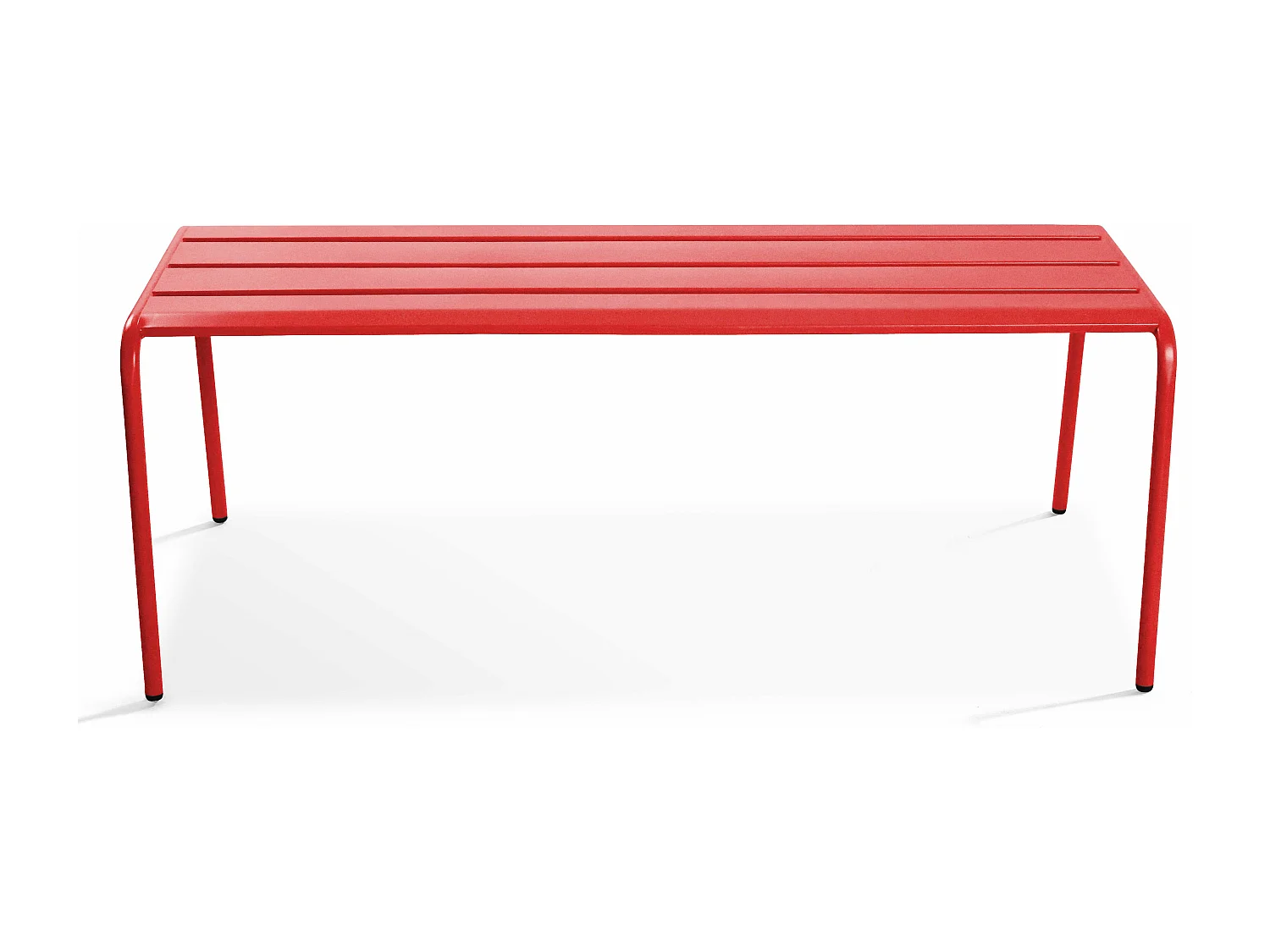 Banc de jardin en acier rouge - Palavas