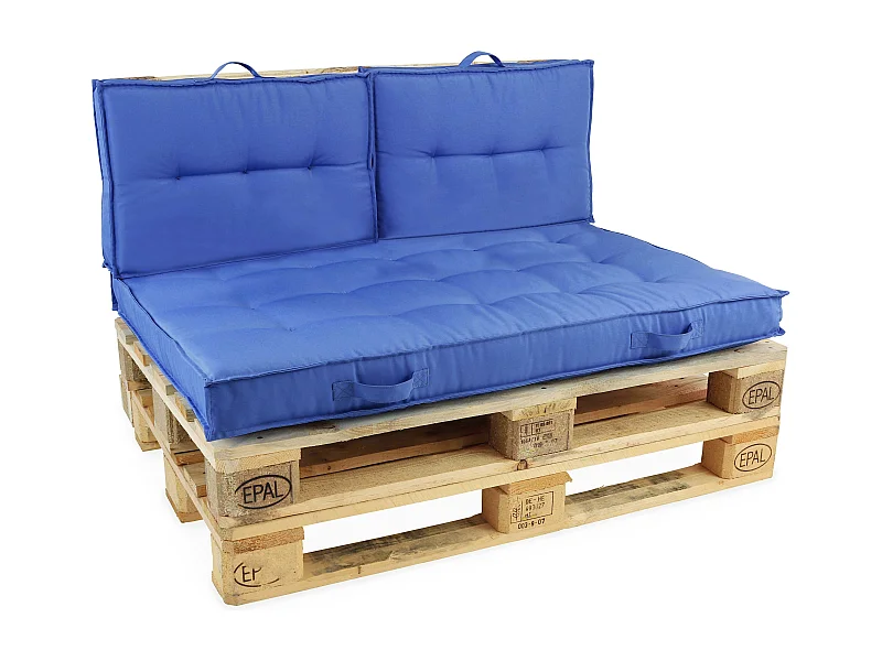 Pack salon de jardin palettes et cousinage bleu