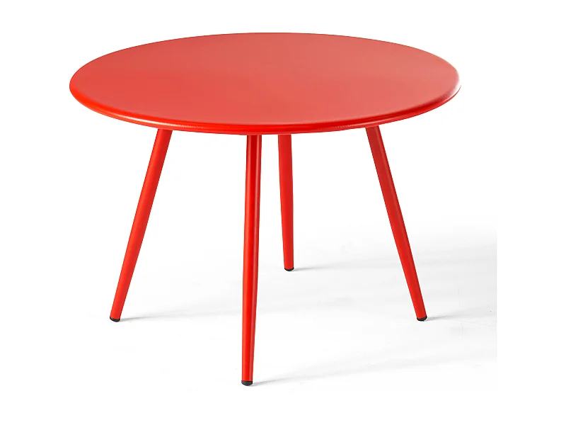 Ronde rode tuin salontafel van 50 cm