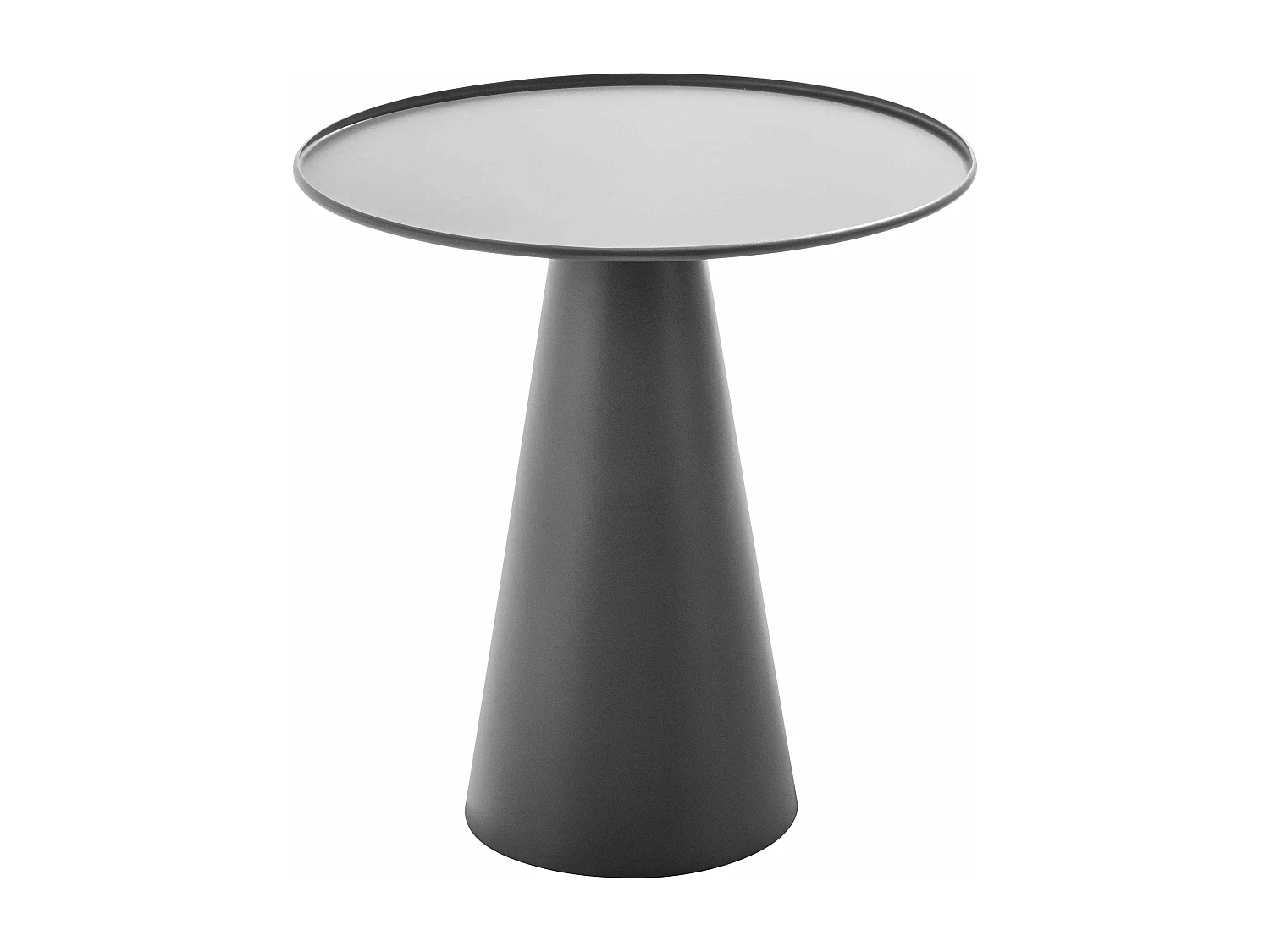 Lot de 2 tables basses de jardin rondes grises