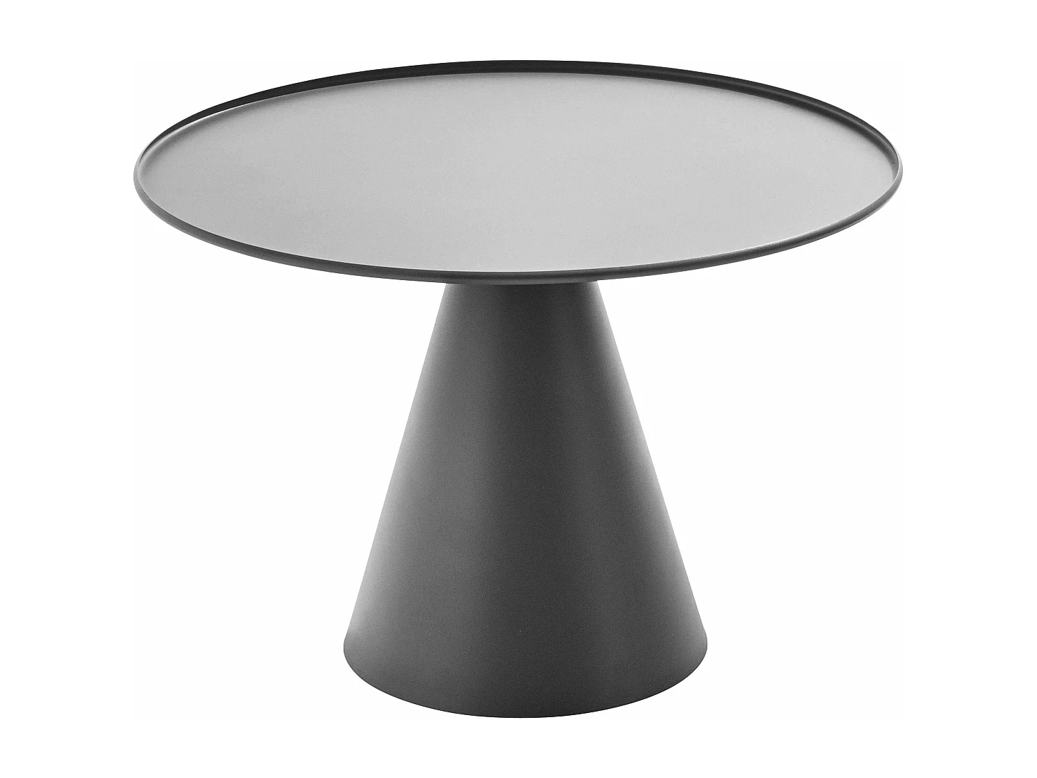 Lot de 2 tables basses de jardin rondes grises