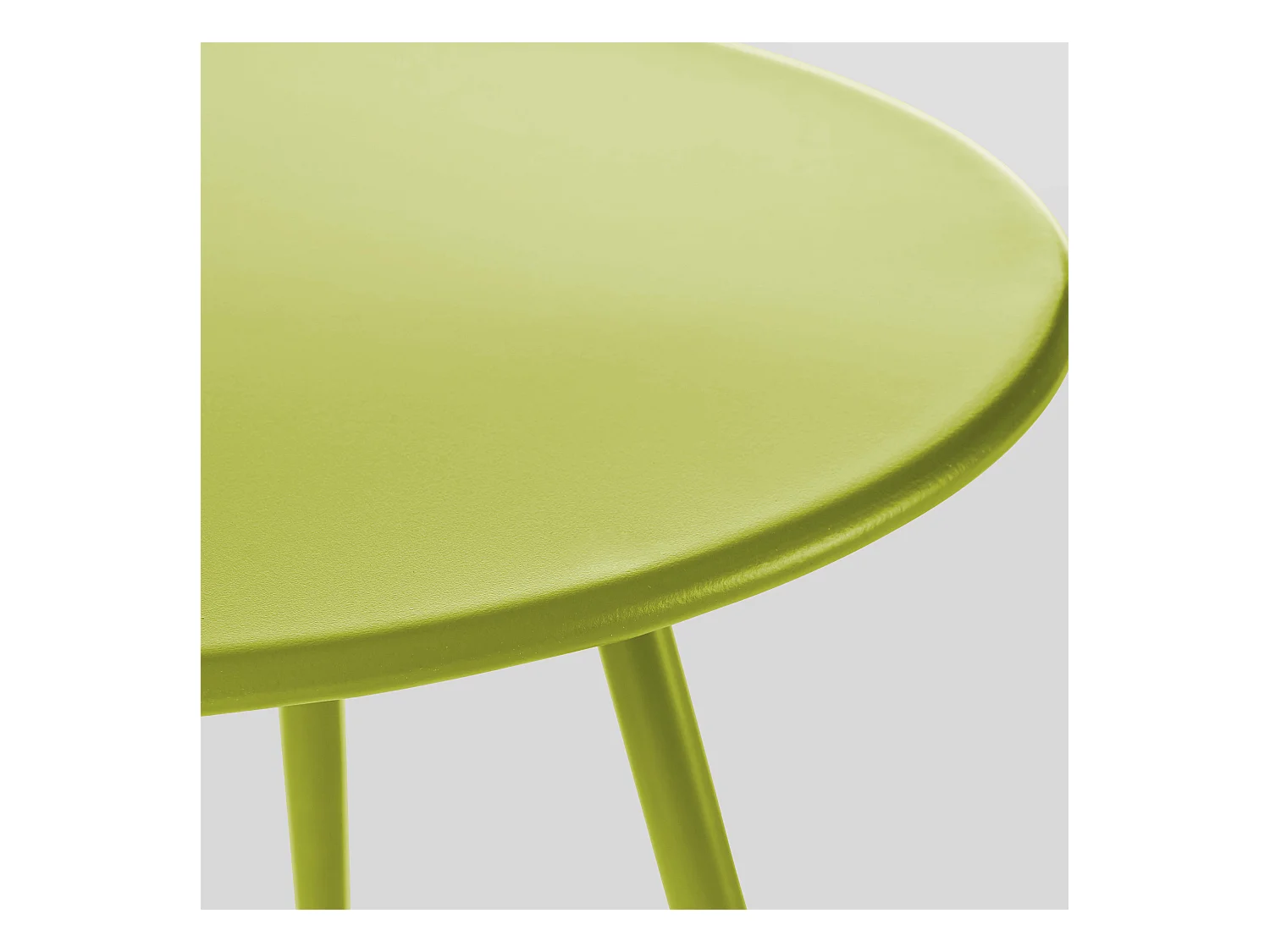 Table basse de jardin ronde en métal vert 50 cm - Palavas